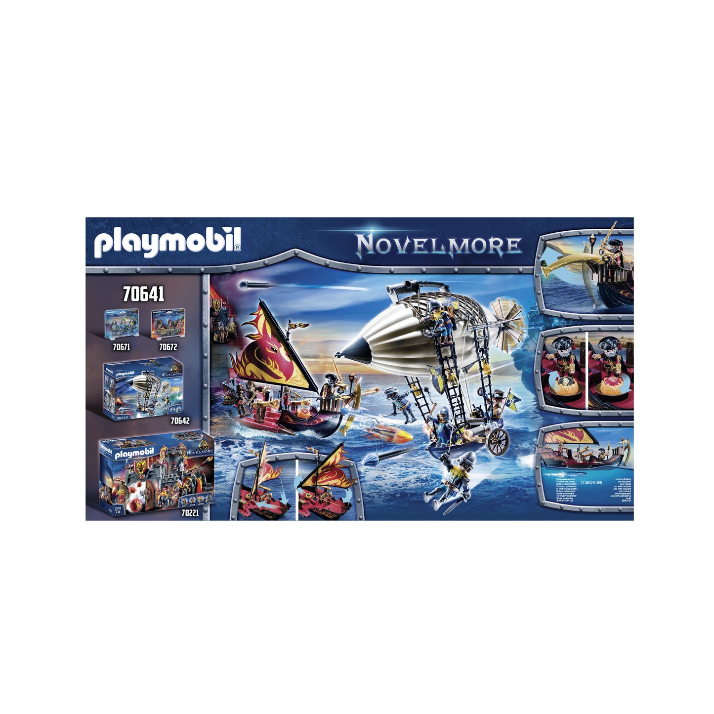 PlayMobil NovelMore Nights BurnhamRaiders Fire Ship 55 pieces