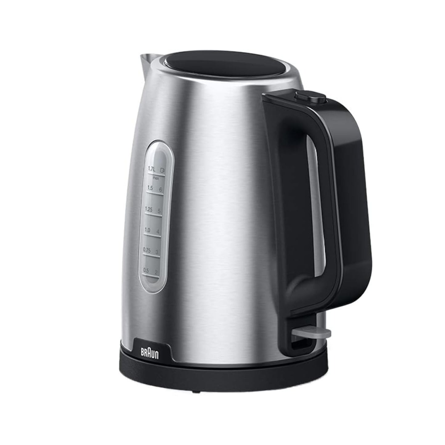 Braun PurShine Water kettle, 2200 Watts, 1.7L Capacity, Black, Stainless Steel
