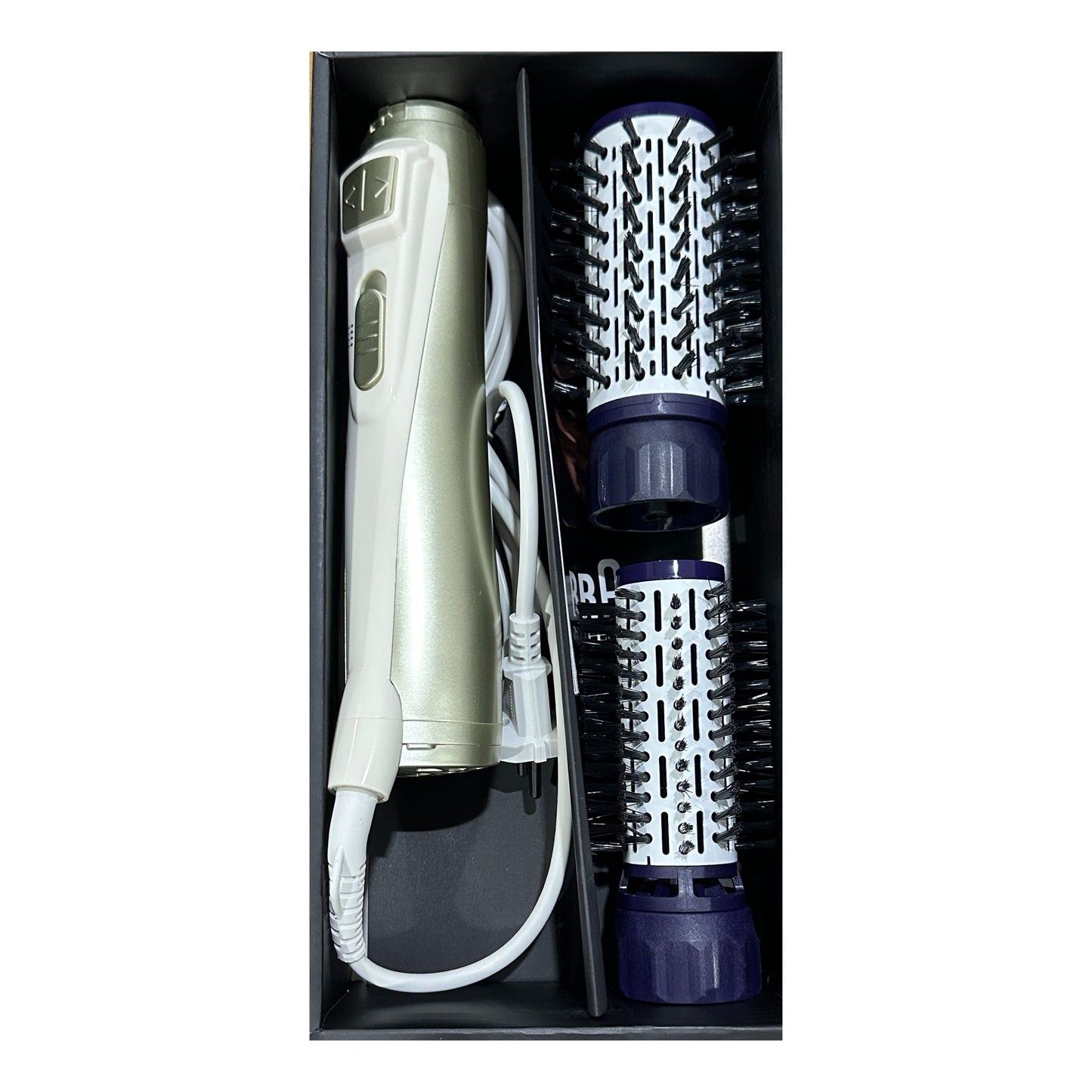 Braun 4 in 1 Blow and Dry Caring Air Styler - Hair Dryer Hot Brush and Hair Curler for Mid to Long Length Hair 4 Attachments 1000 Watts