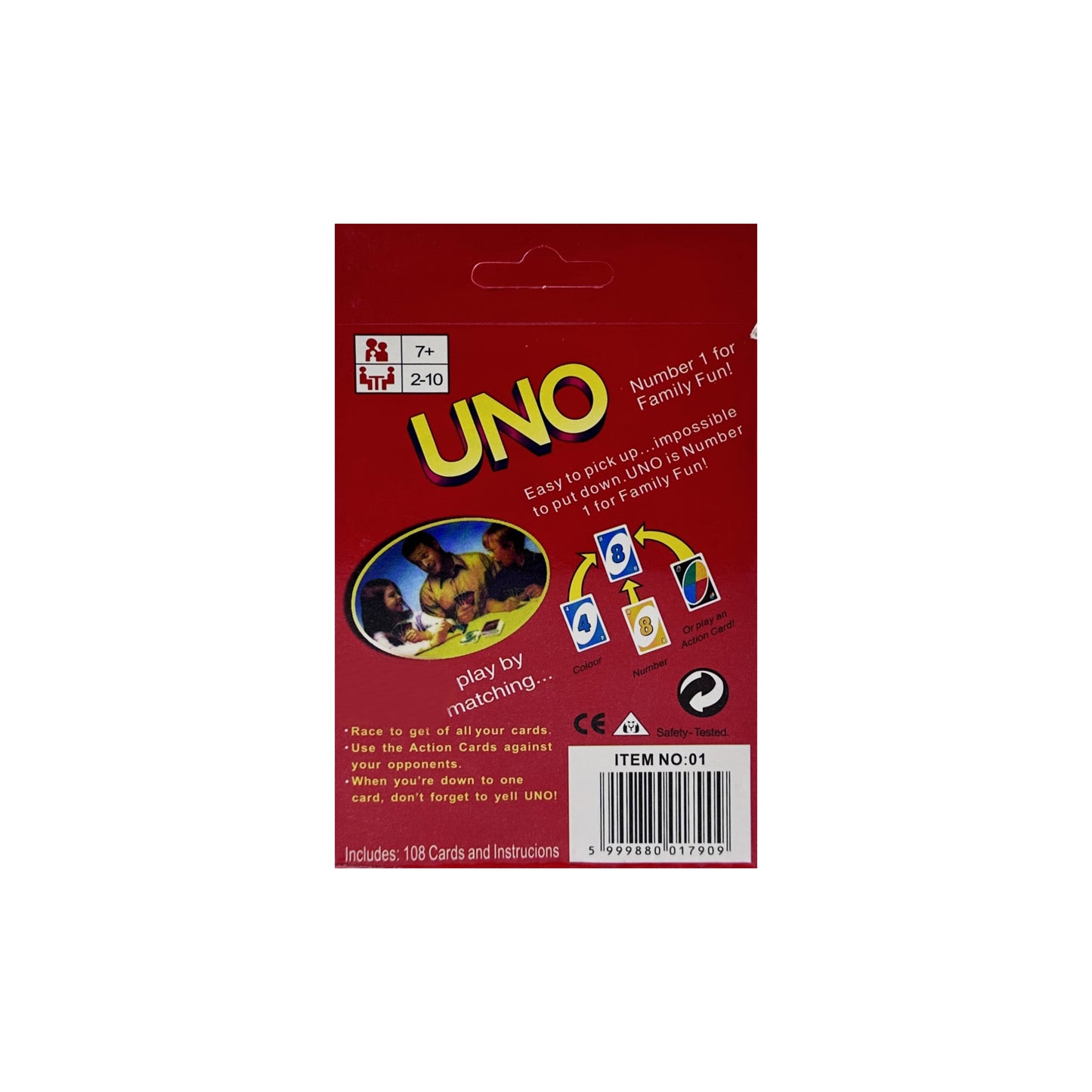 UNO Cards up to 2 to 10 players 108 cards