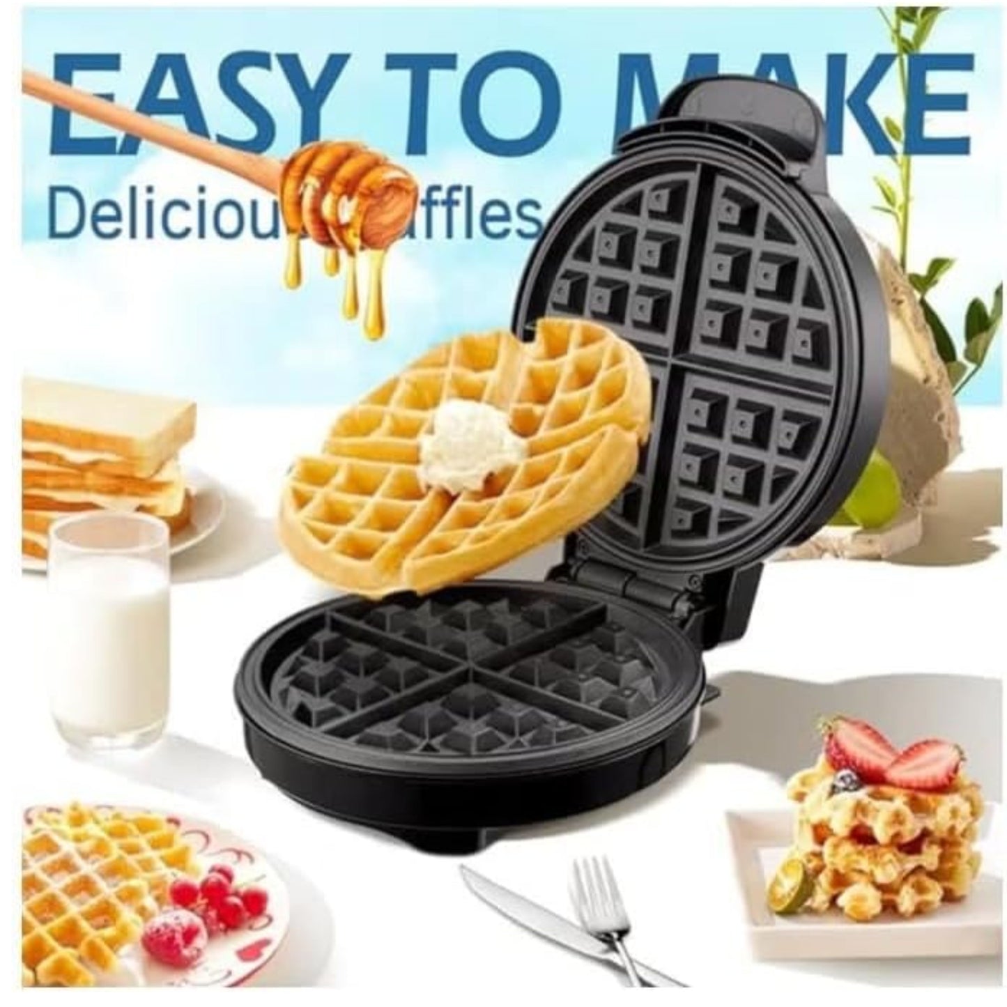 Jamaki Waffle Maker 1500W - Black