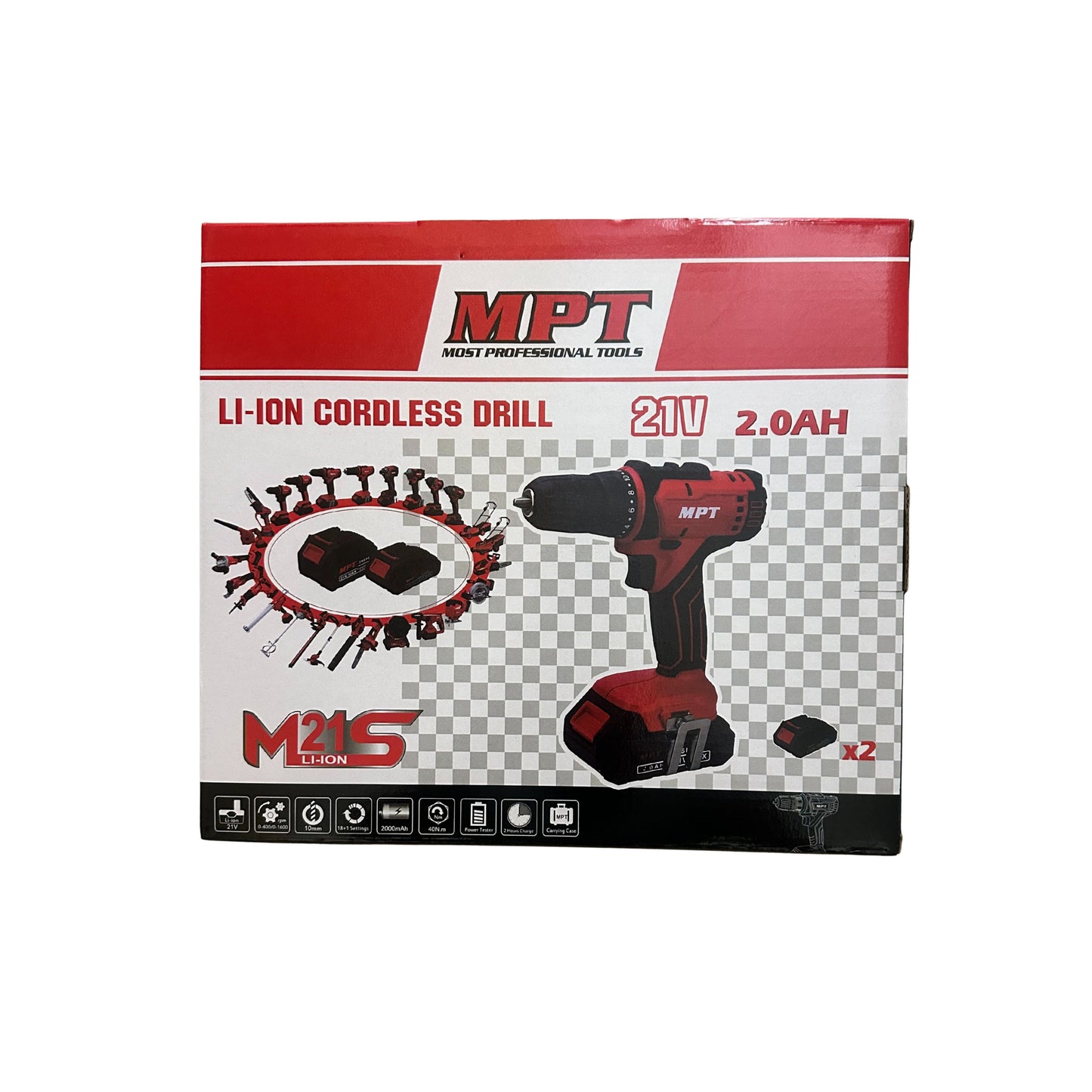 MPT LI-ION cordless drill for screwing and drilling