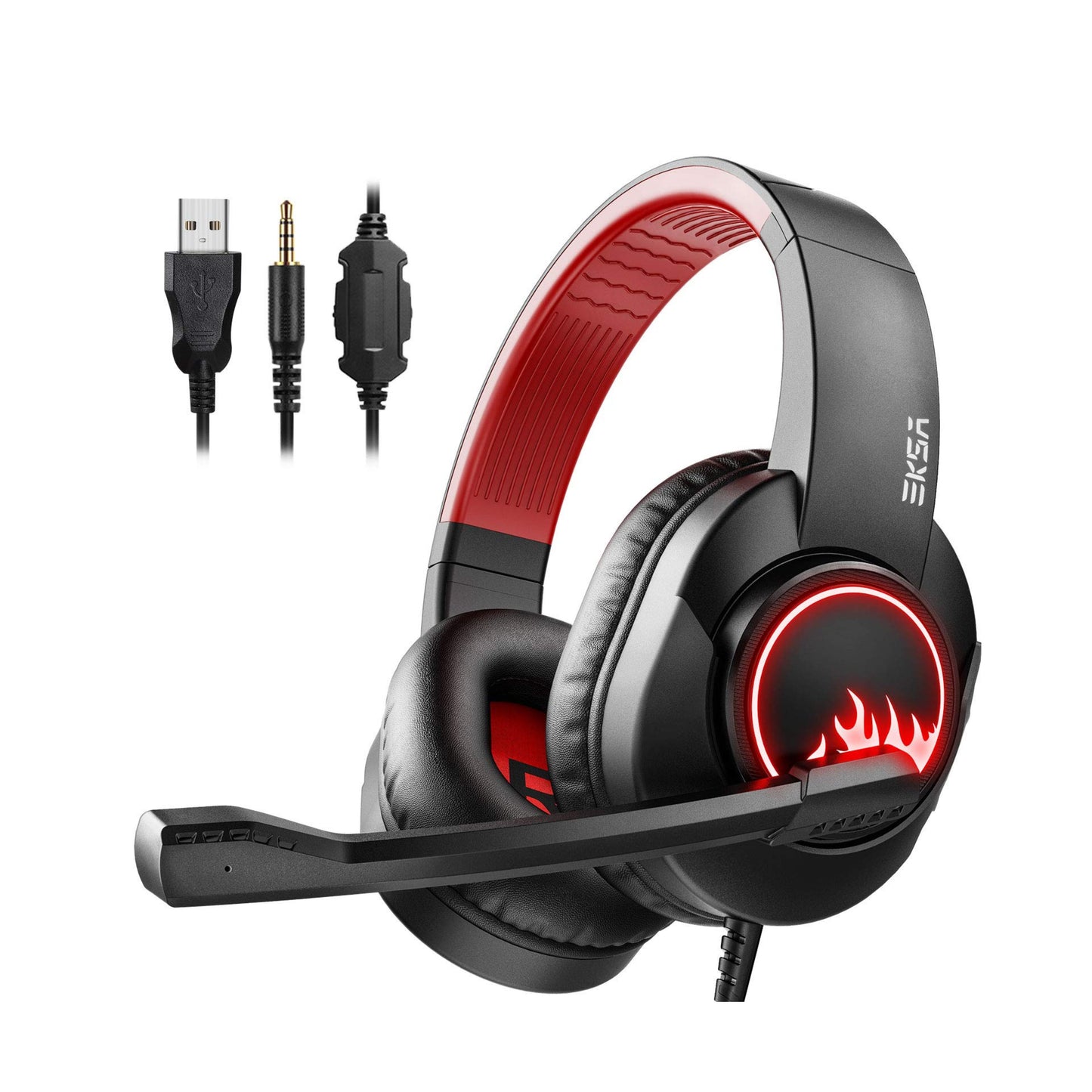 Eksa T8 Ps4 Gaming Wired Over Ear Headphones With Mic With Noise Canceling,