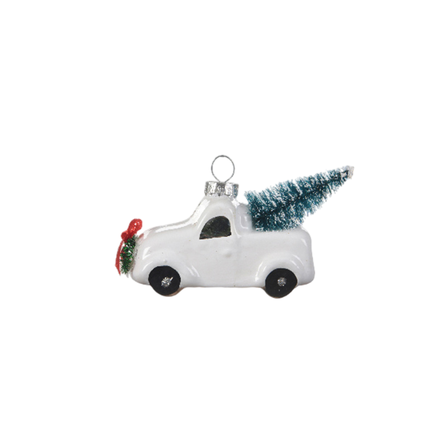 colorful glass cars with tree on the roof 1pc - 10cm