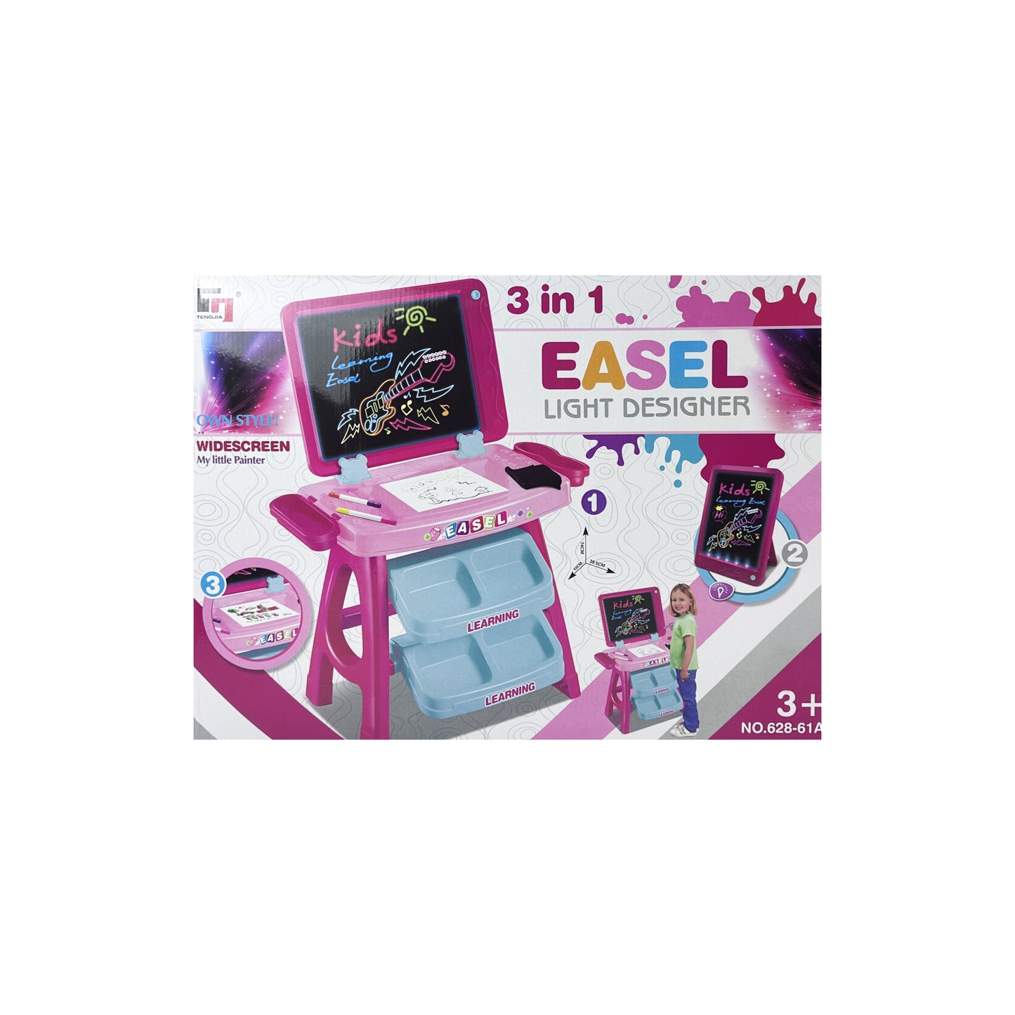 Light Up Learning Board with Easel Storage Box