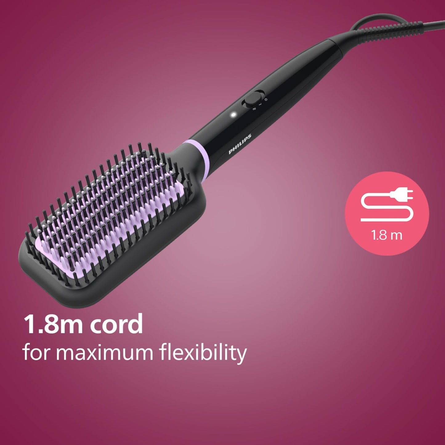 PHILIPS , Auto Curler & Heated Straightening Brush, Style Care, BLACK