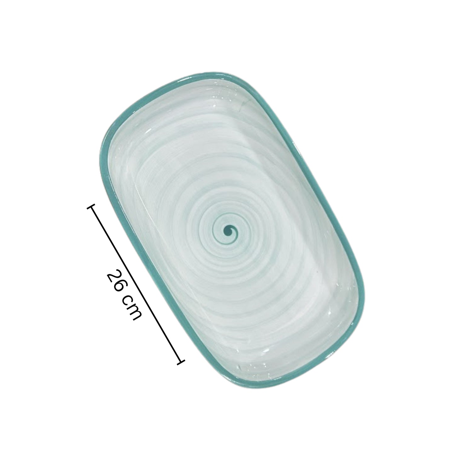 Ceramic appetizer plate with circular Design