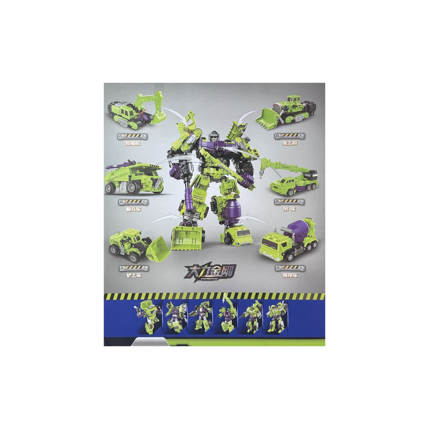 Transformer Toy,6 IN 1 Devastator Classic Toys Cool Transformation Action Figure KO GT Truck Model Robot