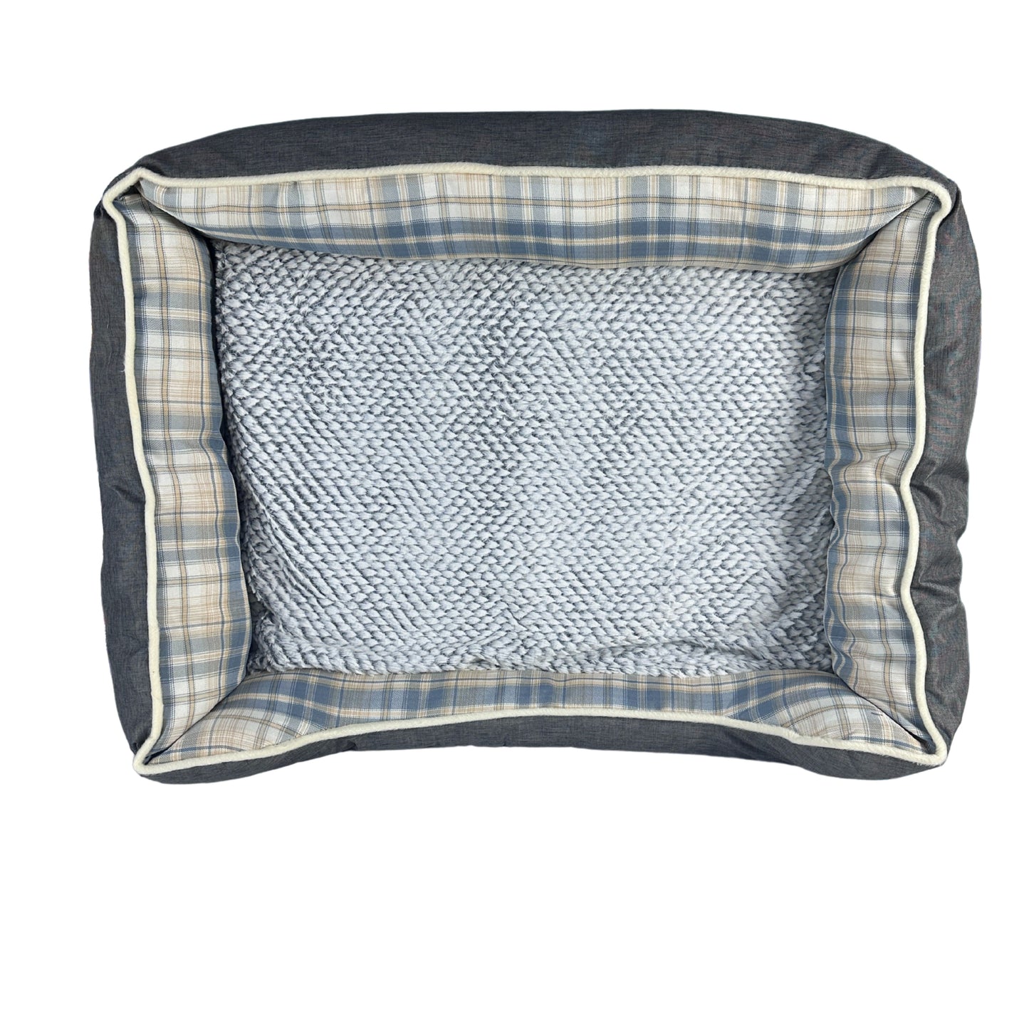 square design Grey pet bed available in - 3 sizes