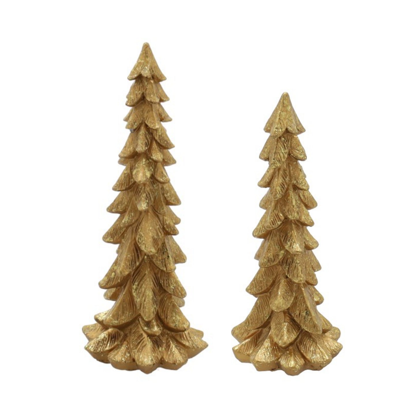 Resin Glitter Tree Figurine in Gold H=25cm D=10cm