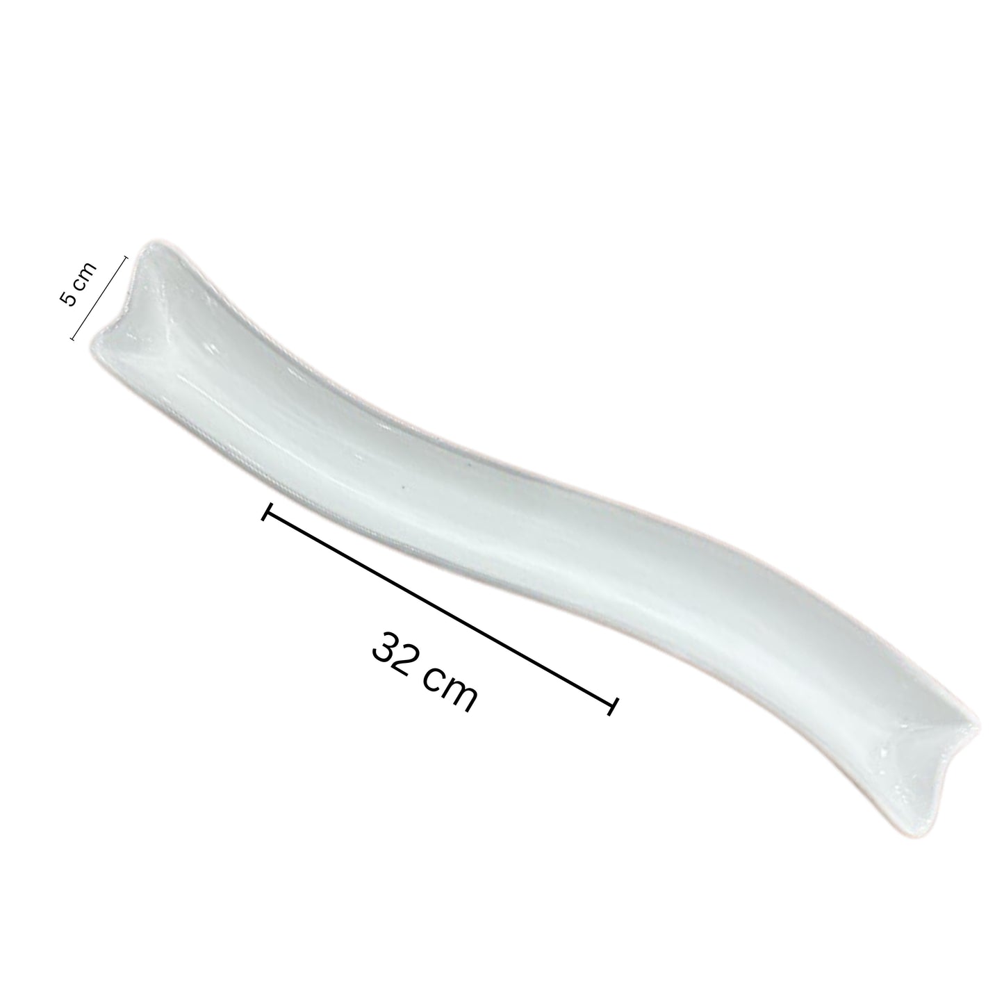 Ceramic appetizer plate Slim and wavy 32cm