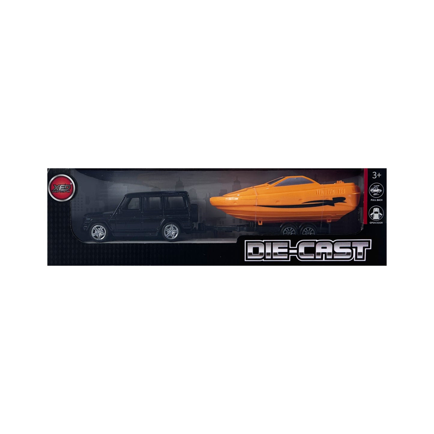 G-class with trailer and boat