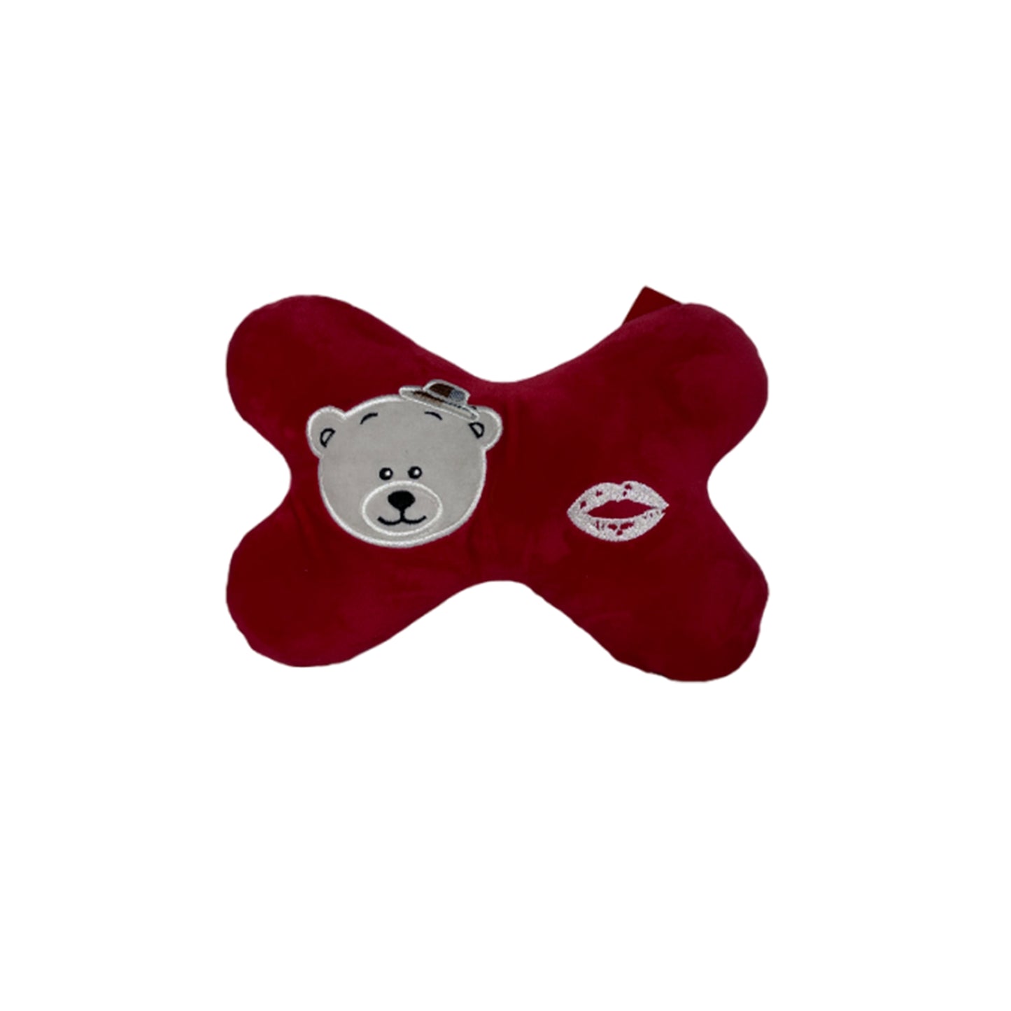 Stuffed Pillow Teddy Bear design with a kiss