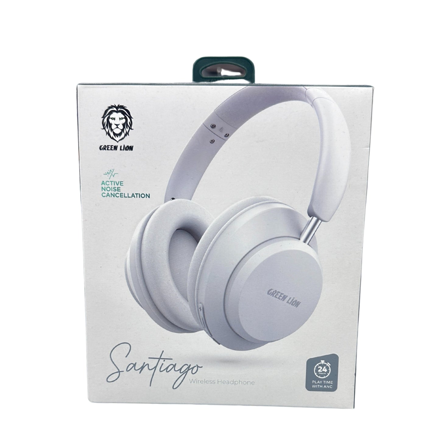 Green Lion Santiago Wireless Headphone with noise cancellation - White