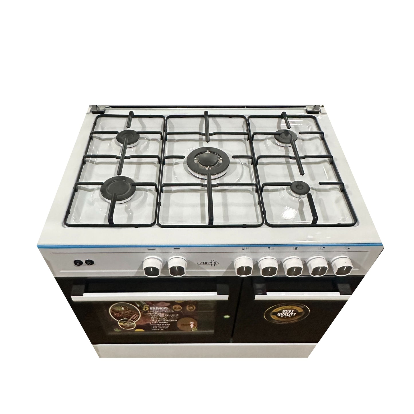 General Naf gas cooker 5 burners 2 Doors - White