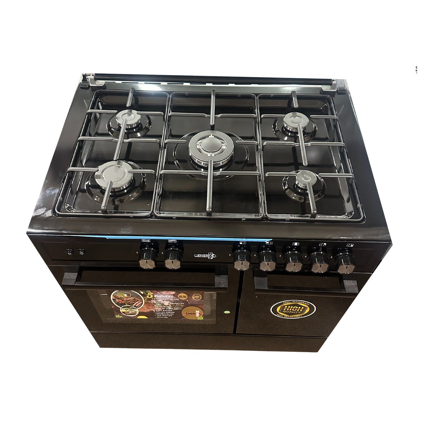 General Naf gas cooker 5 burners 2 Doors - Black