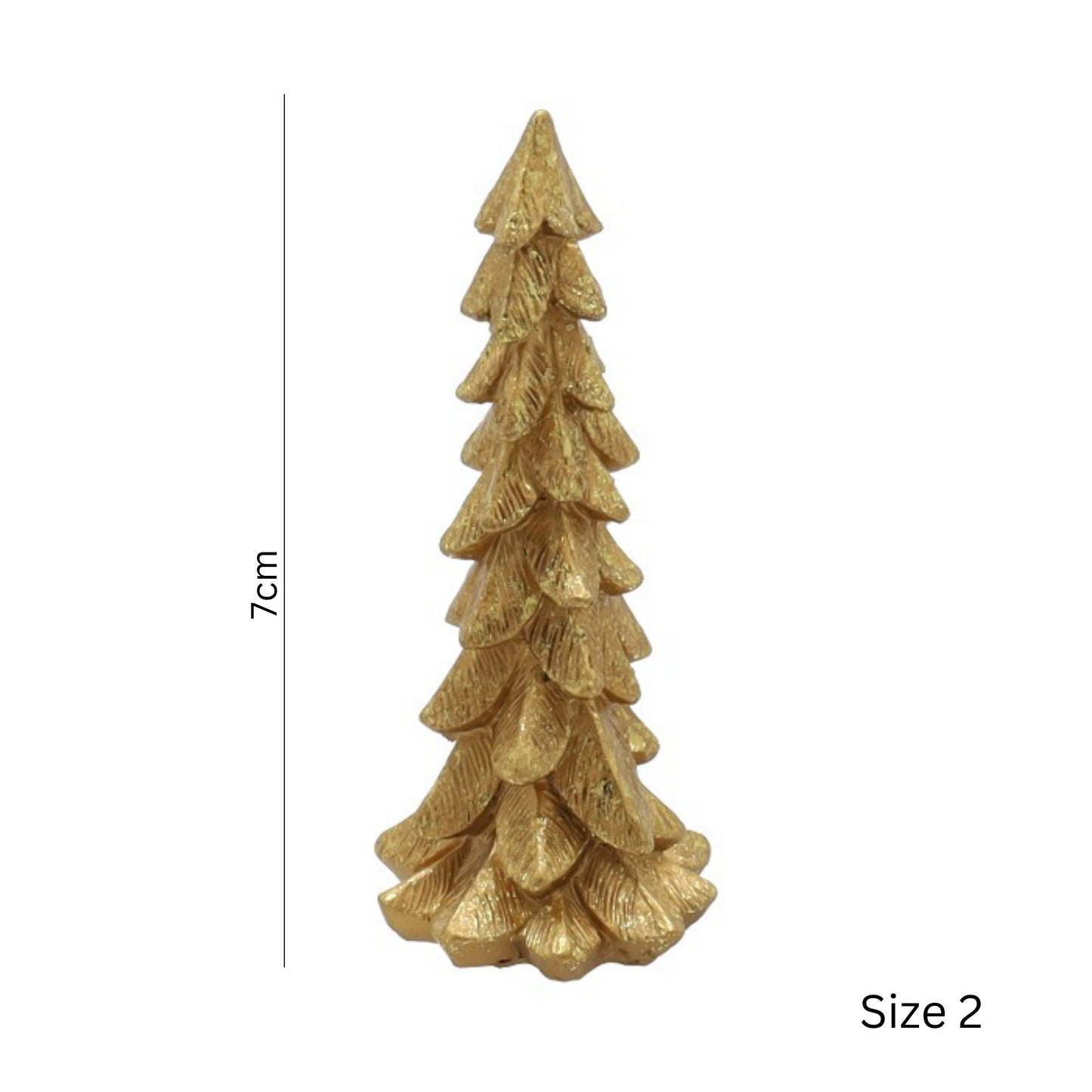 Resin Glitter Tree Figurine in Gold H=25cm D=10cm