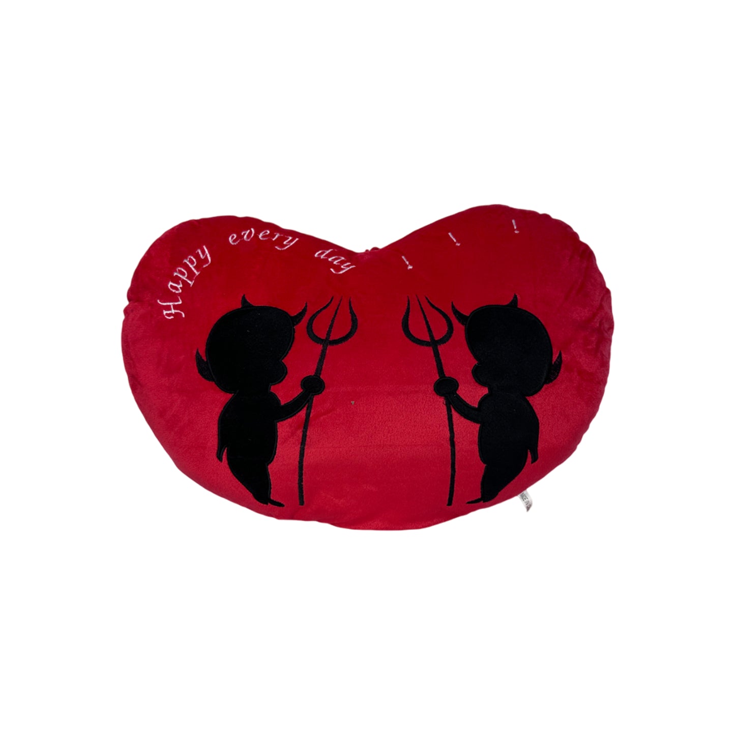 Stuffed Pillow Heart Design With 2 Baby Devil
