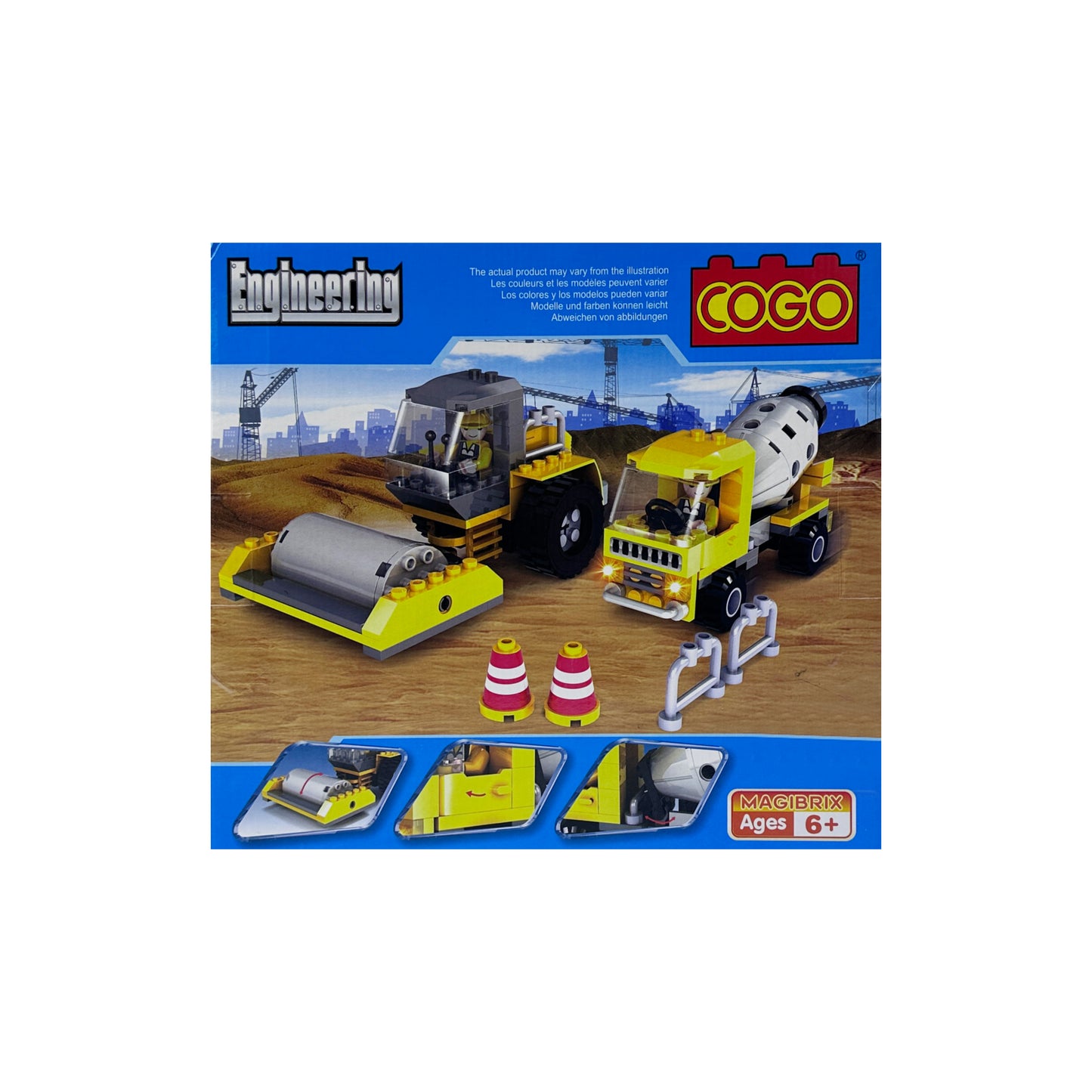 Blocks Steamroller with Concrete Mixer