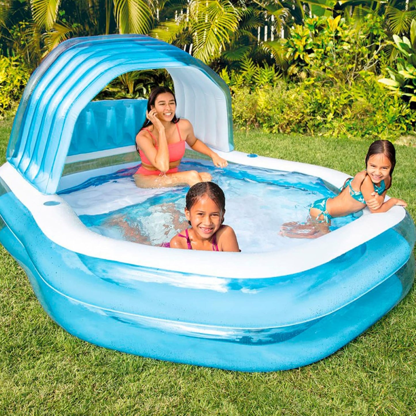 Inflatable Swim Center Shootin Hoops Family Pool 2.57m x 1.88m x 1.30m