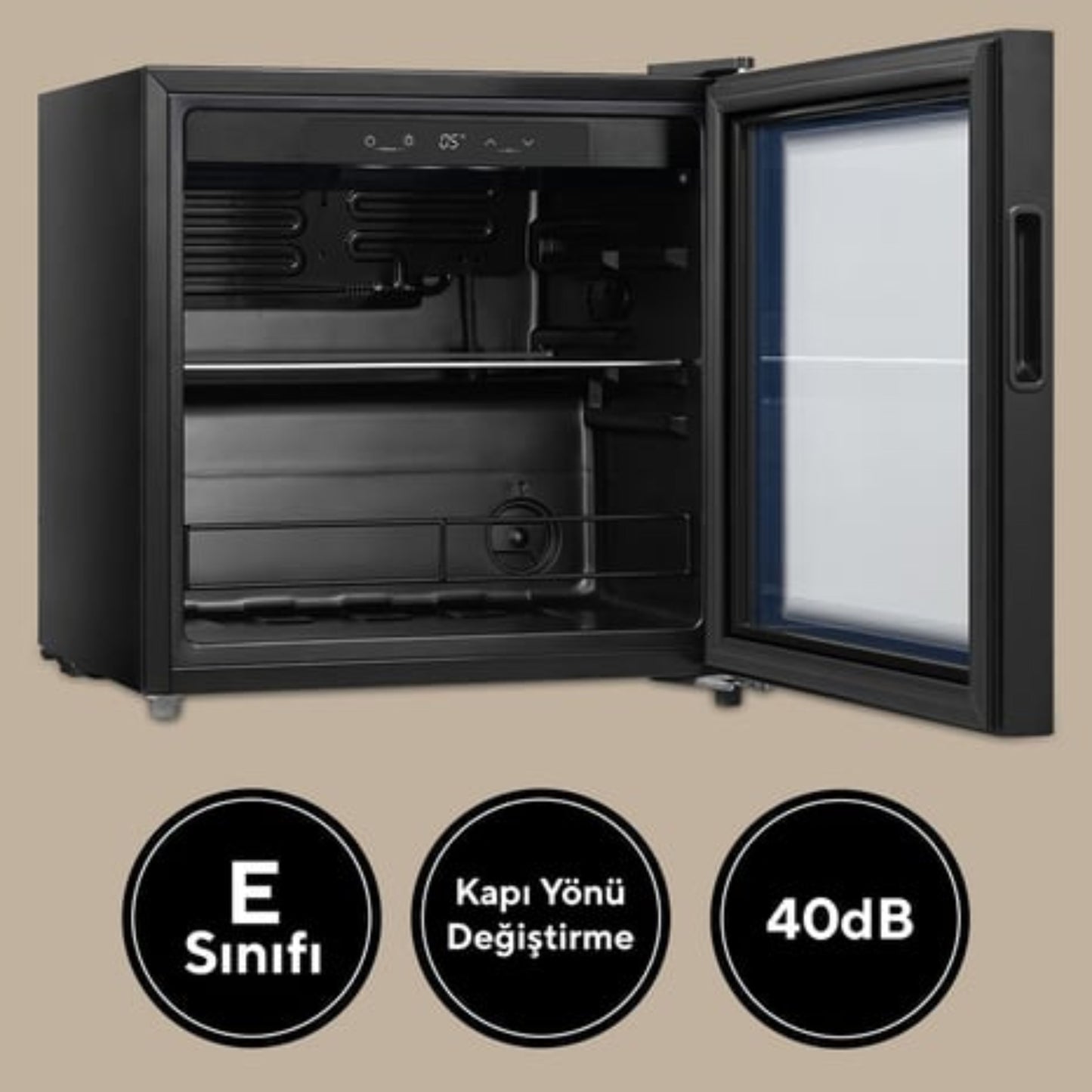 Kumtel Glass Door Mini Refrigerator – 44L