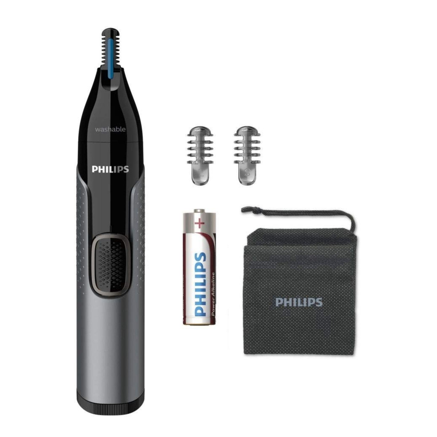 Philips Washable nose, ear and eyebrow trimmer with 2 combs