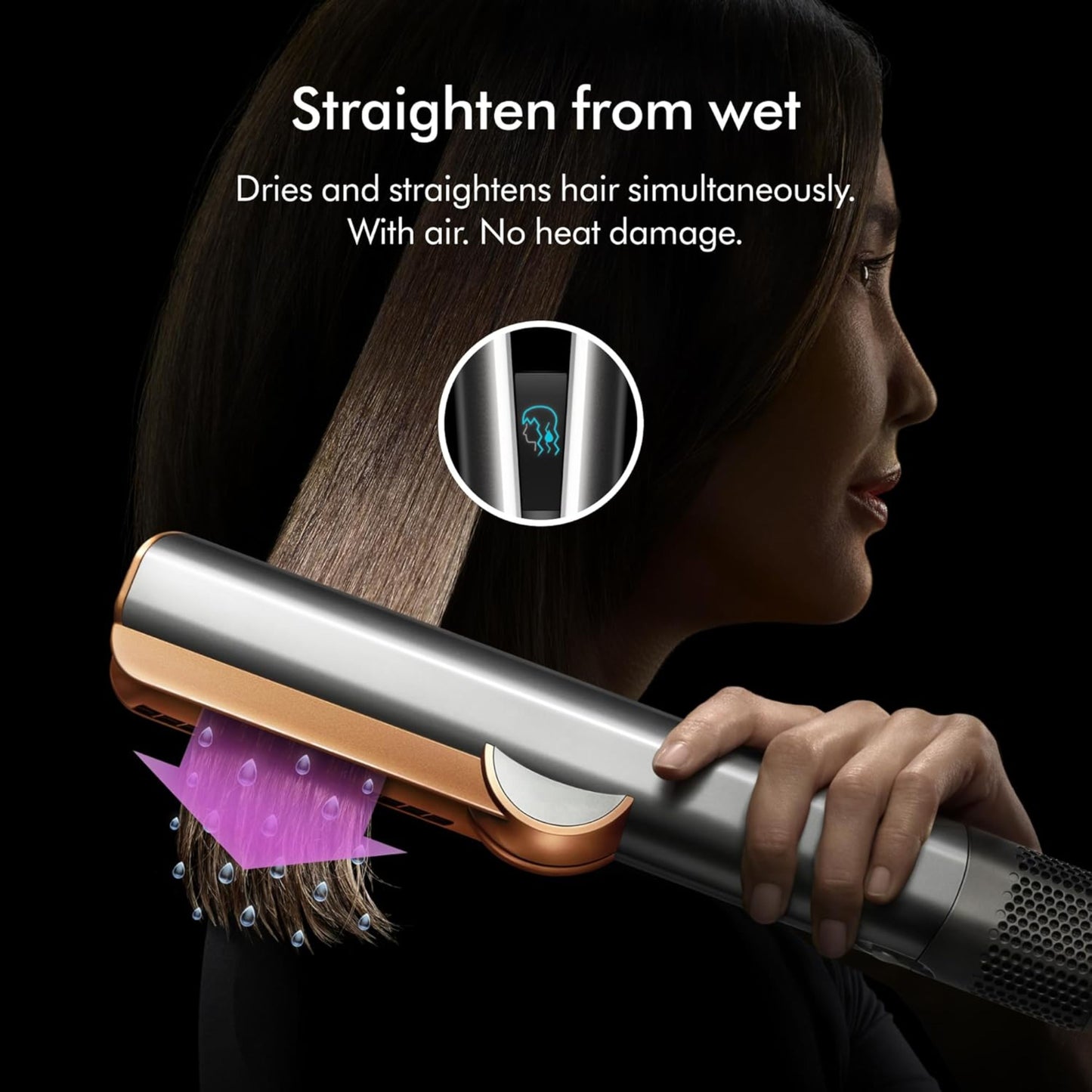 Dyson Airstrait™ straightener & Blower Ceramic pink and rose gold