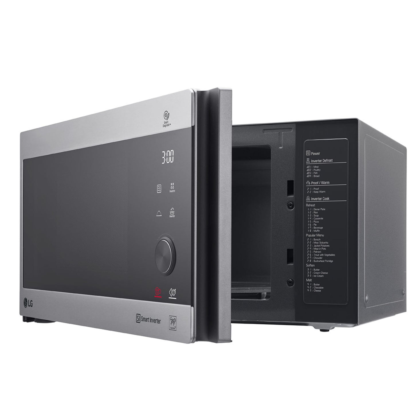 smart Inverter Microwave With Grill - 1200 Watt, 42 Liters - Silver