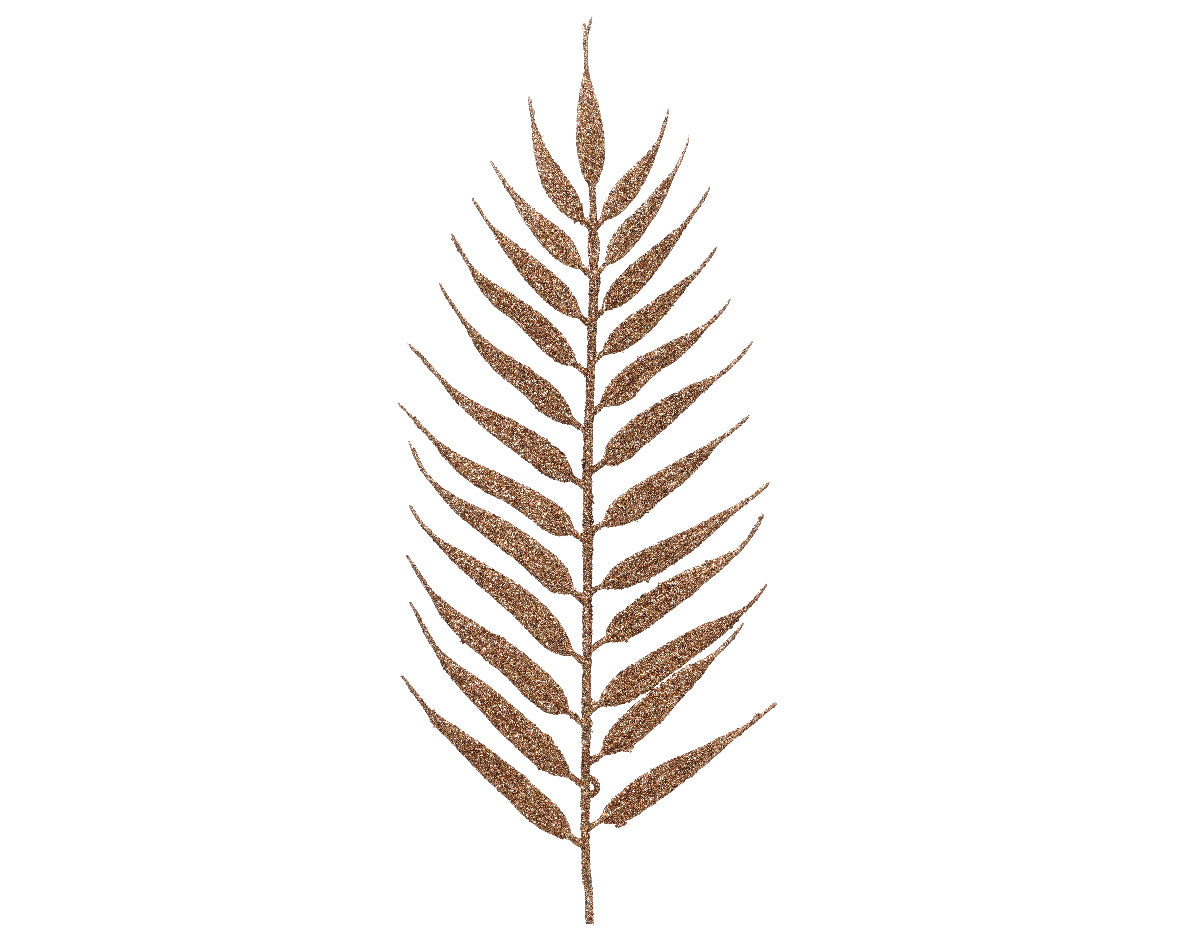 burgundy Artificial Christmas Glitter Leaf 4pcs - 42 cm