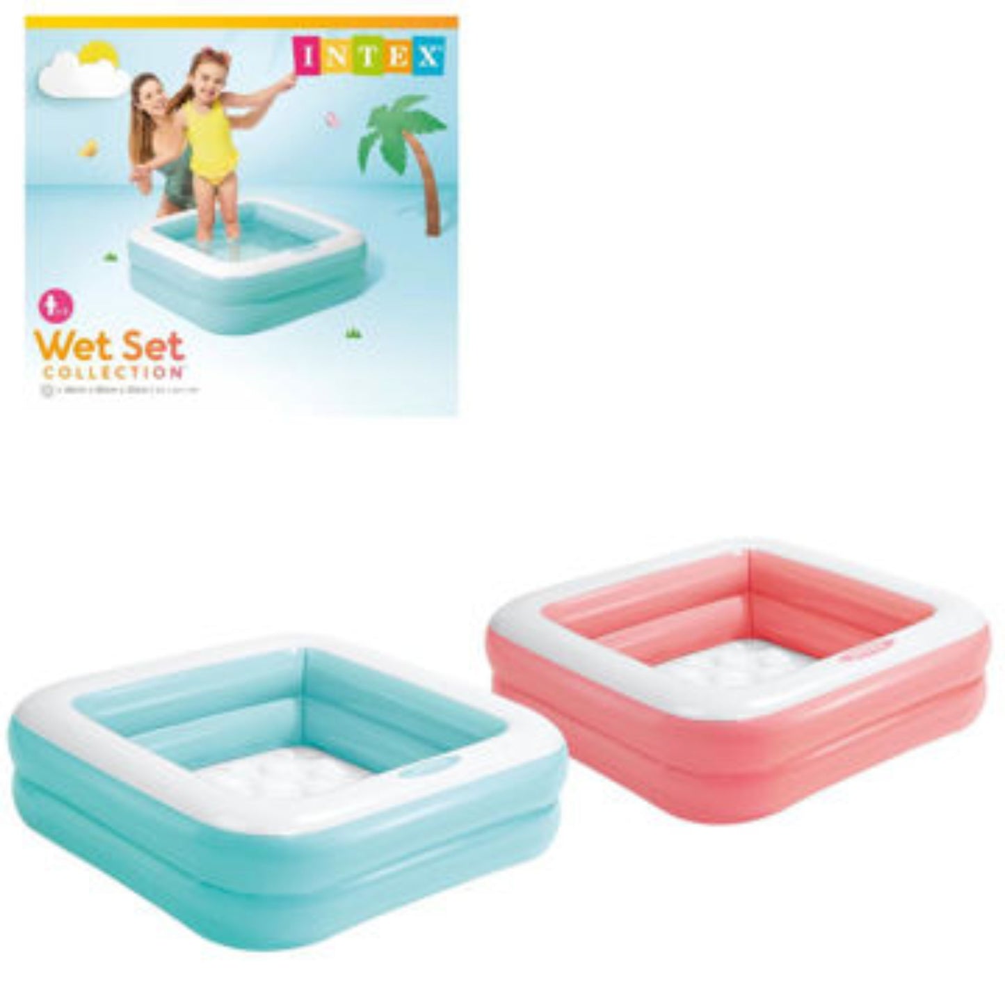 INTEX Inflatable Square swimming pool 86 cmx 86cm x 25cm