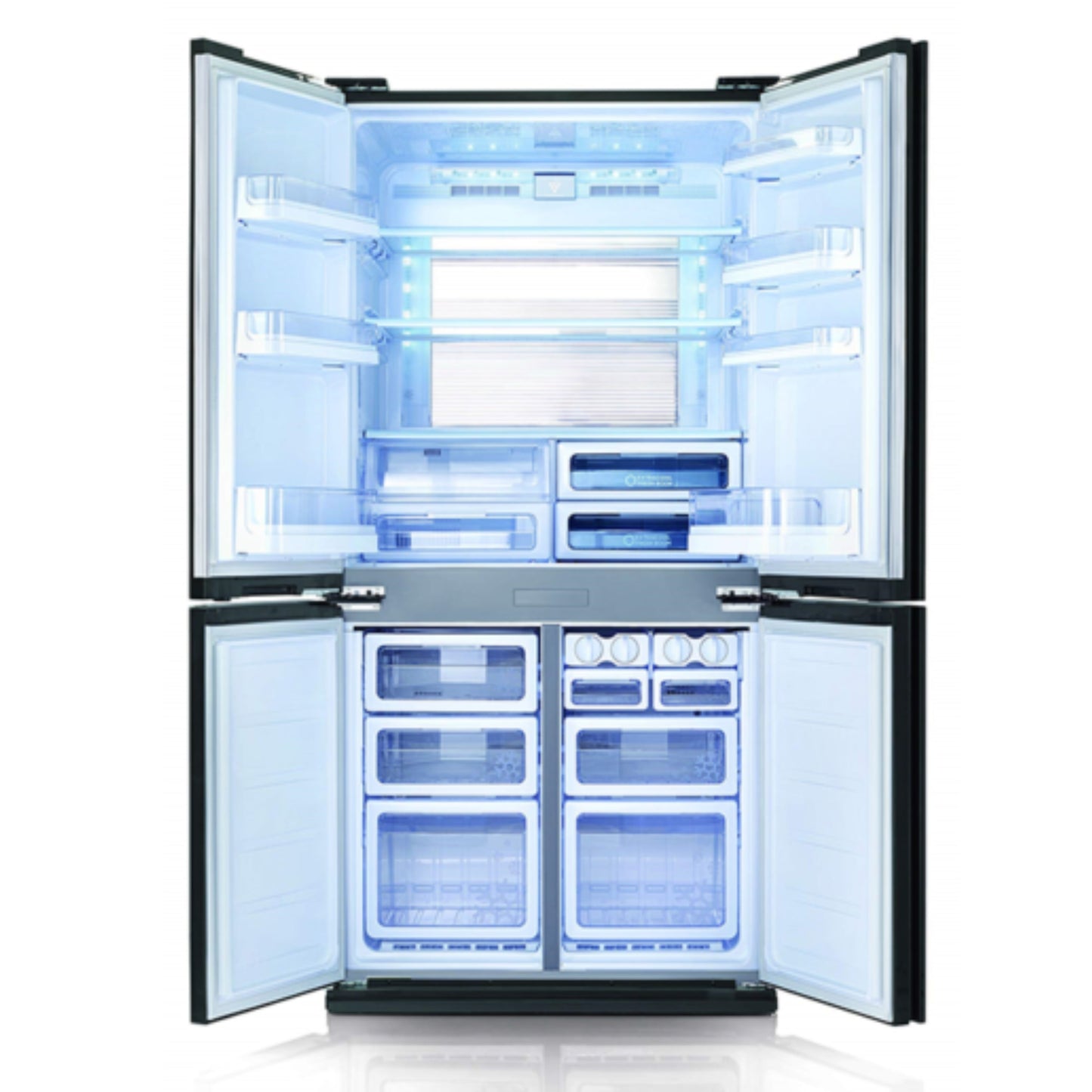 Sharp ,4 doors Refrigerator, 725L Net Capacity, black - 185 cm