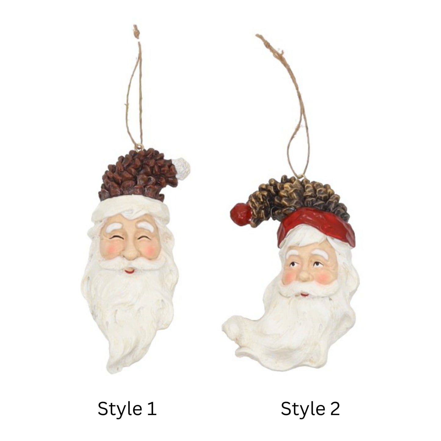 Resin Hanger Salju Santa L=9cm W=6cm H=14cm