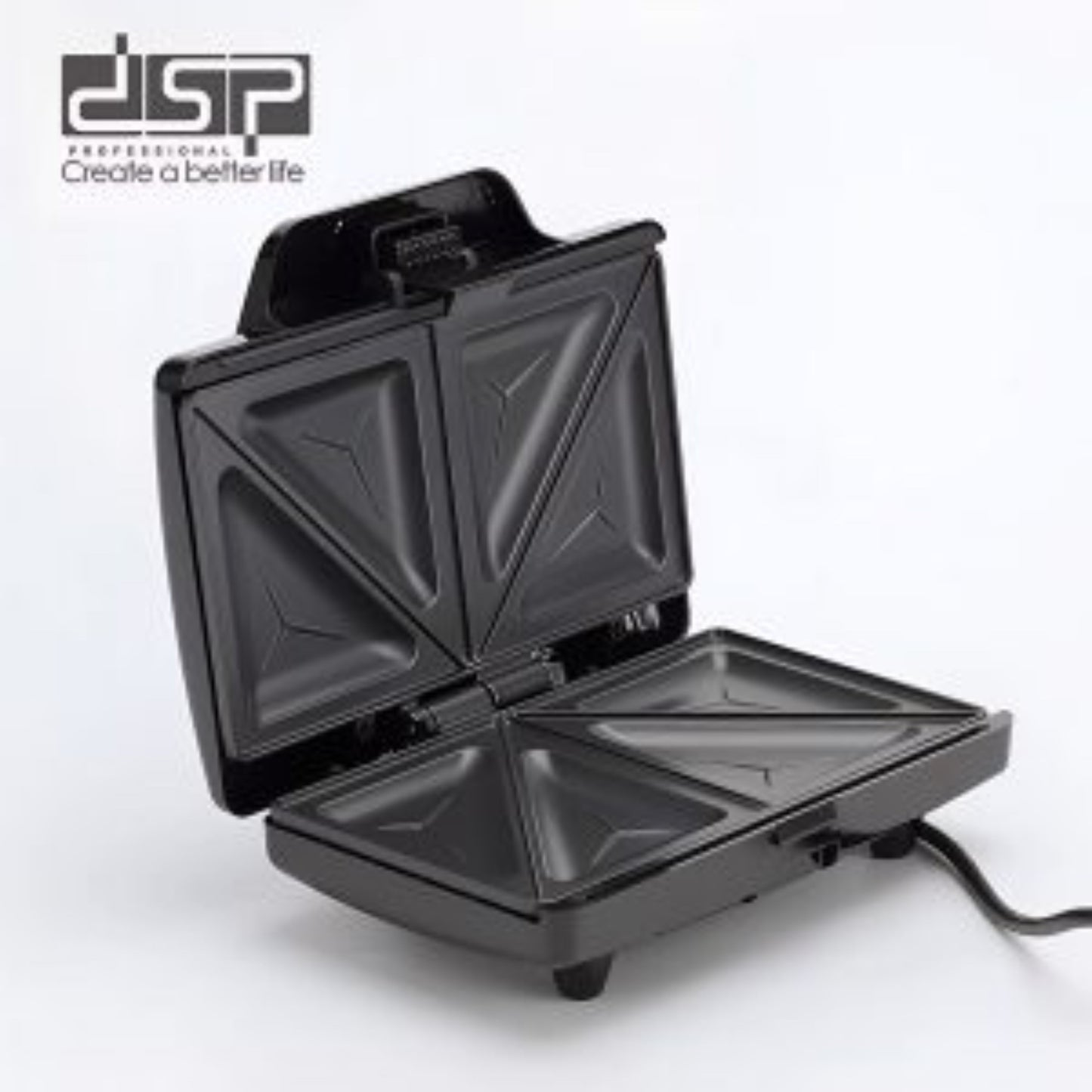 DSP Sandwich Maker Grill – 750W | Non-Stick Plates