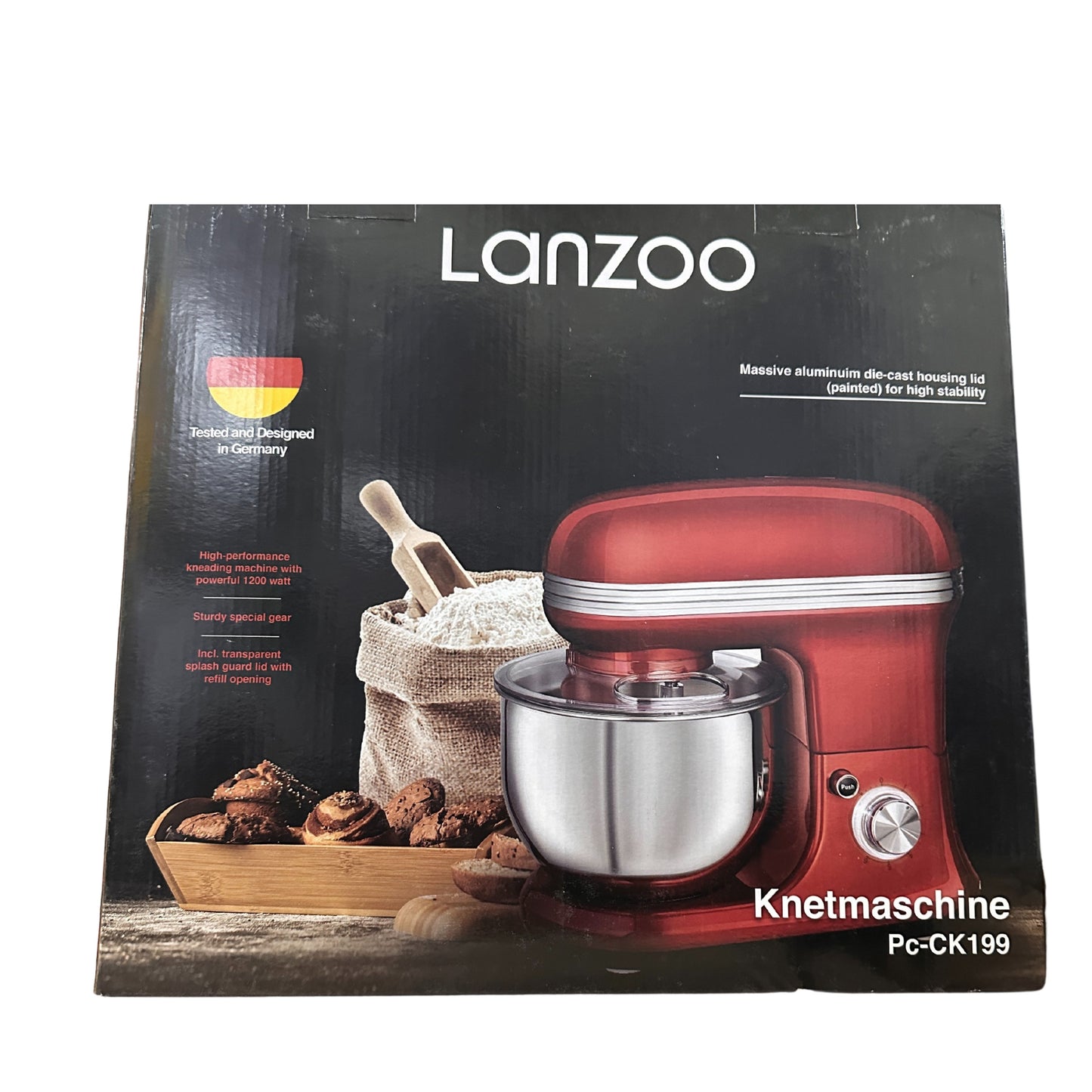 Lanzoo Stand mixer / Food mixer - 6L - 1300W
