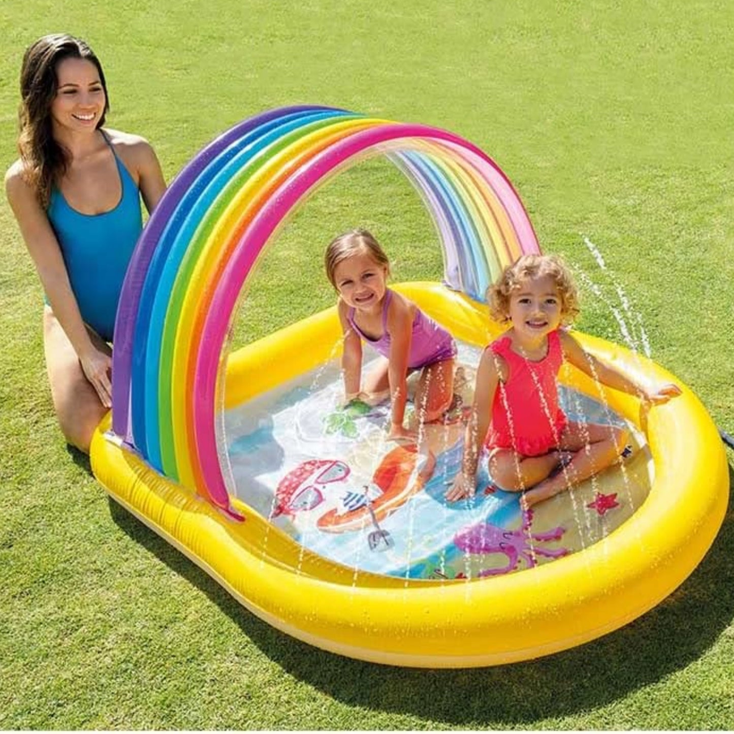INTEX Rainbow Arch Spray Pool, 1.47m x 1.30m x 86cm