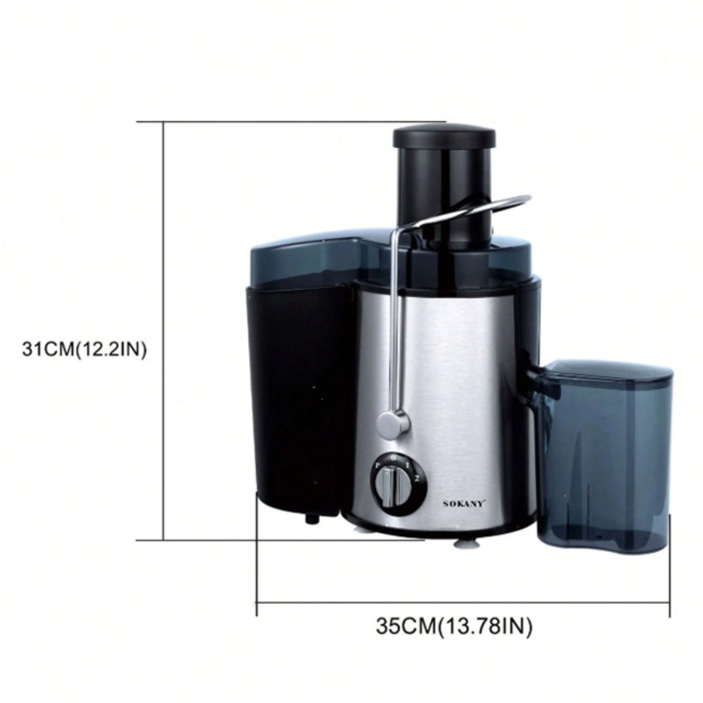 Sokany Dual Speeds Stainless Steel Juice Extractor Machine - 800W