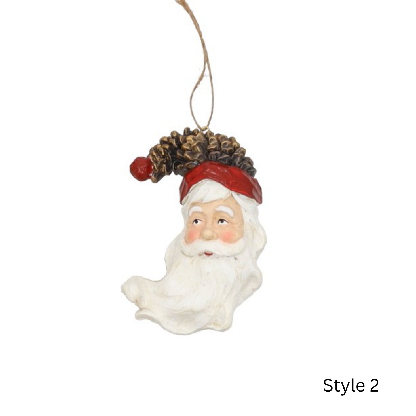 Resin Hanger Salju Santa L=9cm W=6cm H=14cm