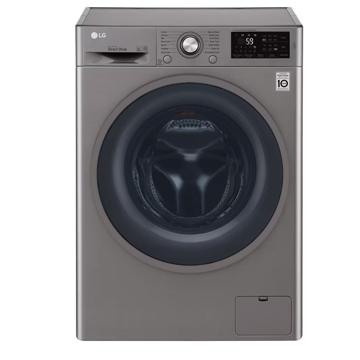 Washer Front load 8k GREY INOX