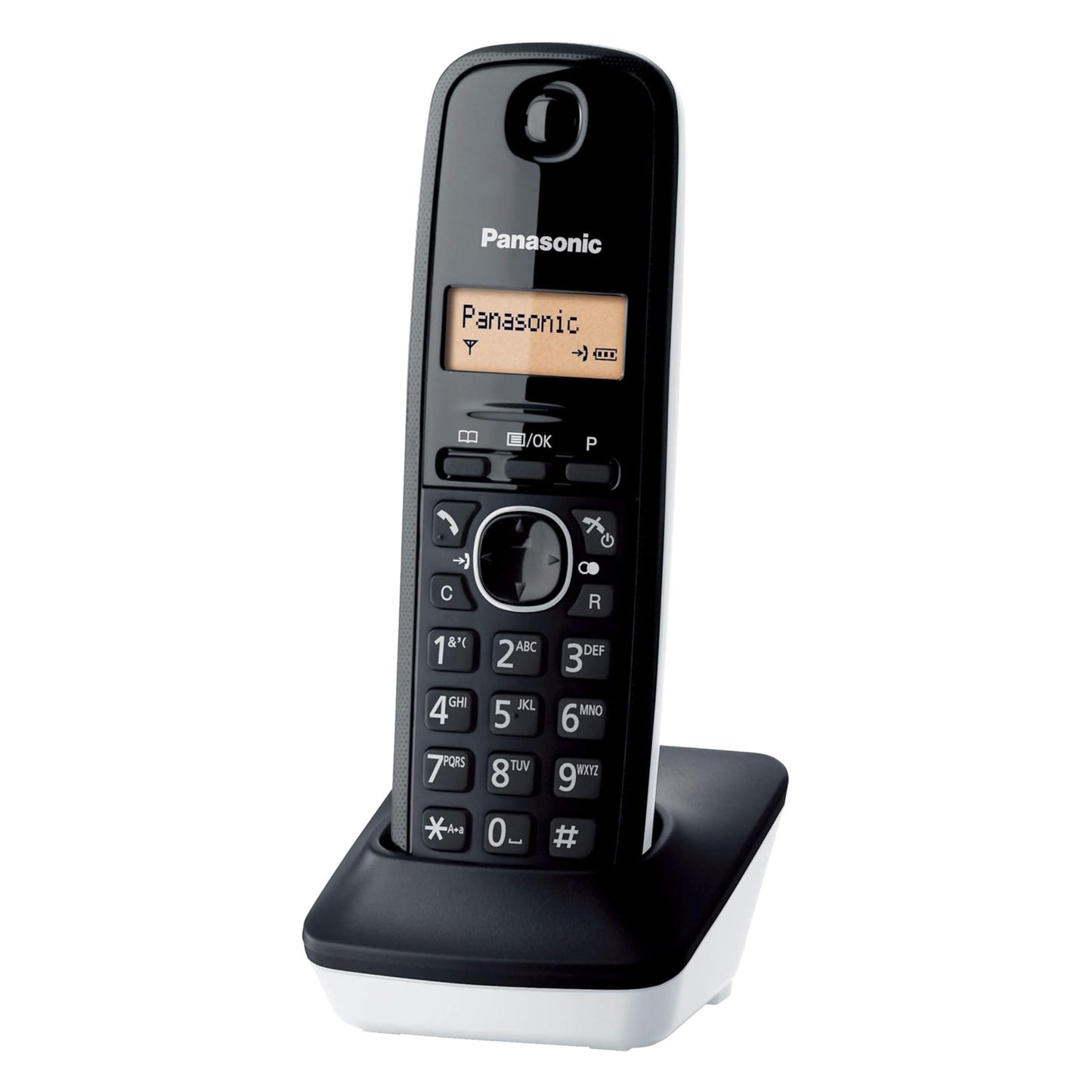 Panasonic DECT Digital Cordless Telephone, Base Unit and 1 Headset, Caller ID, Long Life Battery, LCD Display, Phonebook, Reminder, Alarm Clock, White