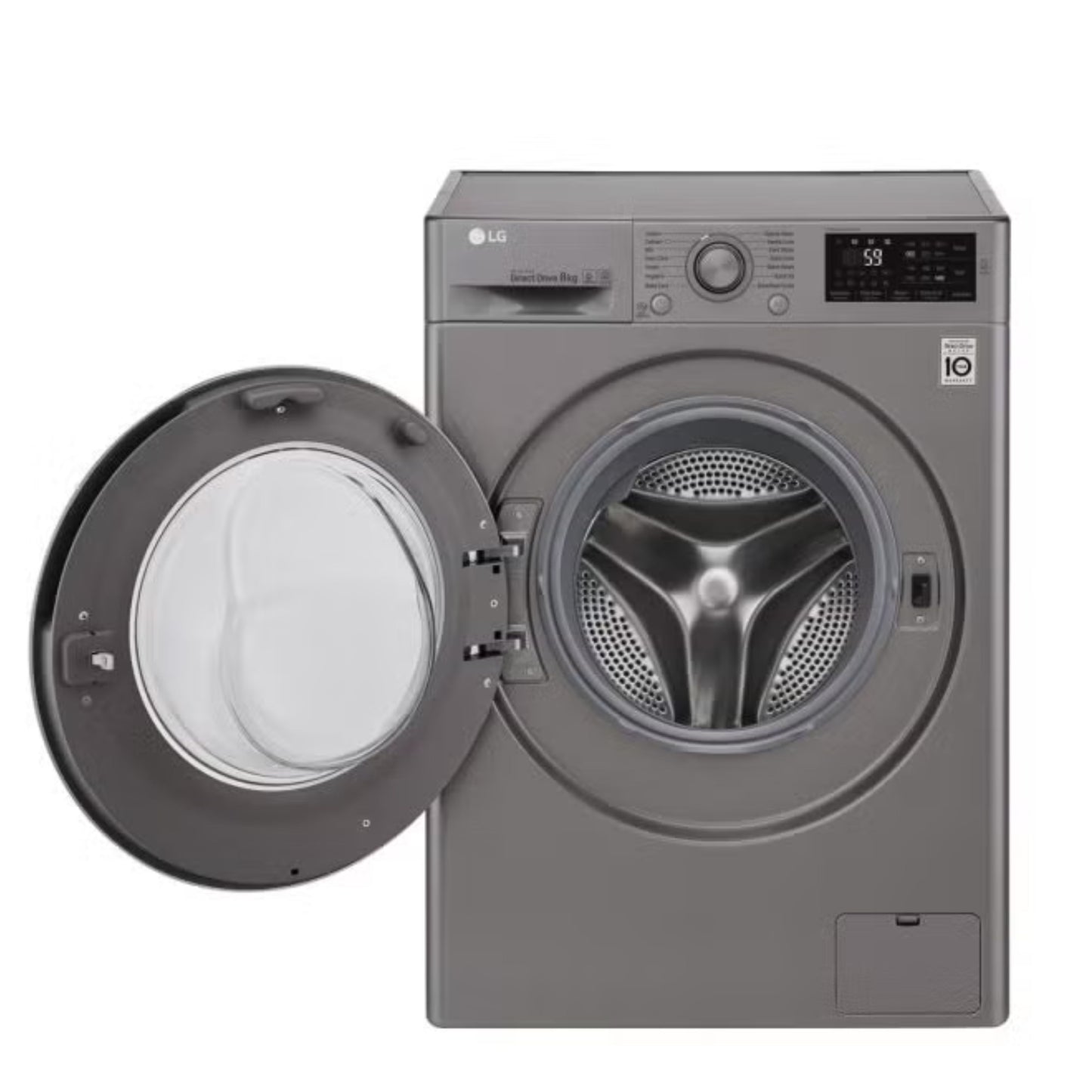 Washer Front load 8k GREY INOX