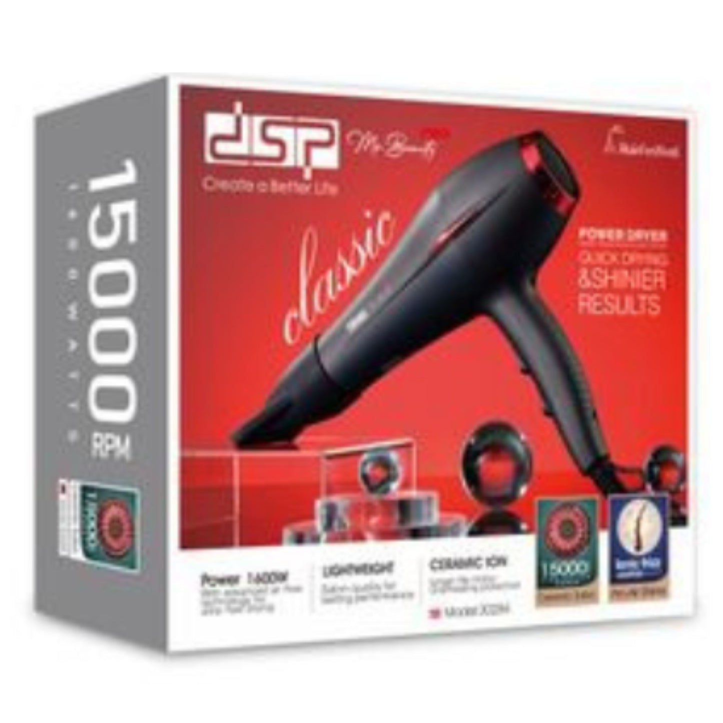 DSP High-Power Professional Hair Dryer 1600W