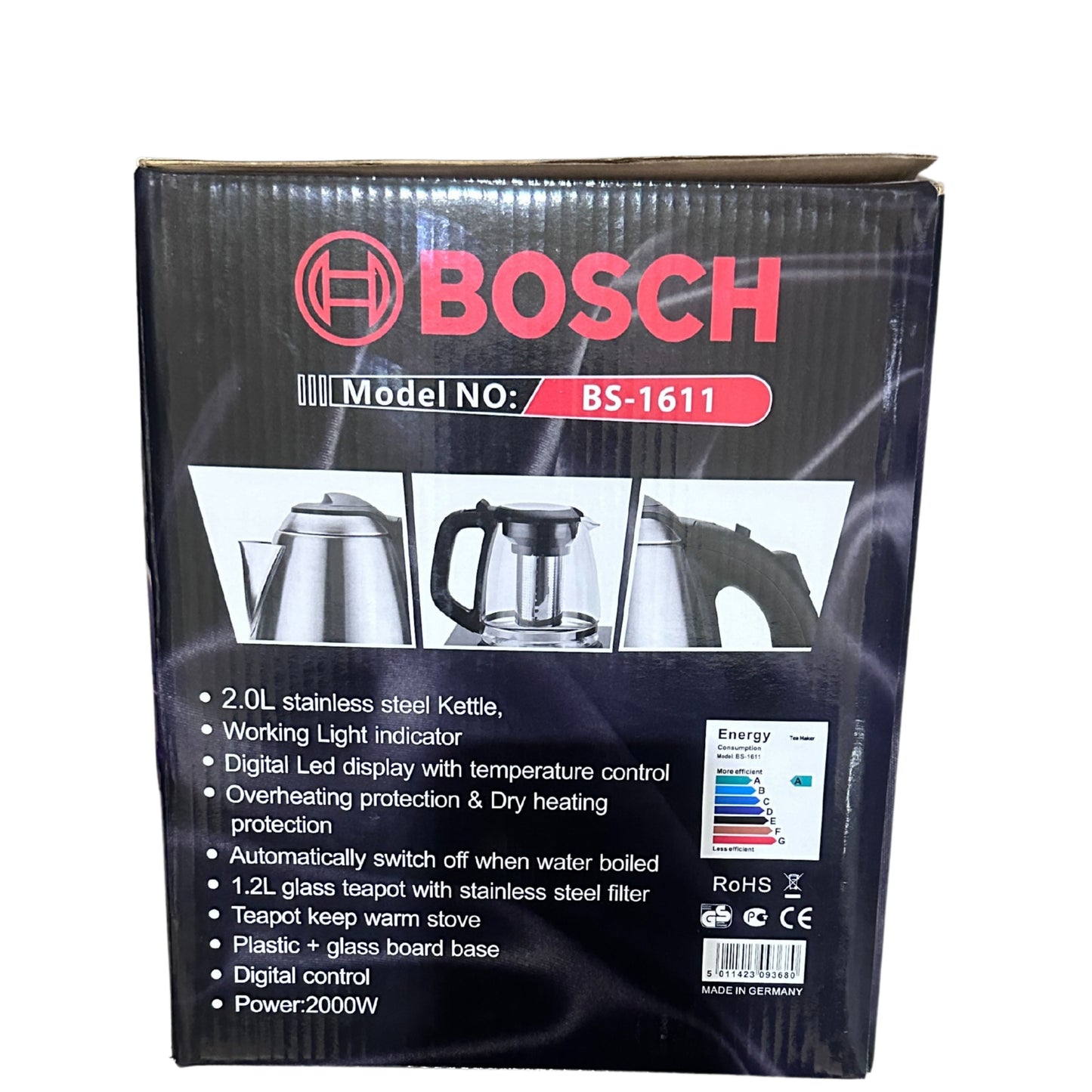 Bosch Stainless Kettle With Tea Maker 2L / 1.2L