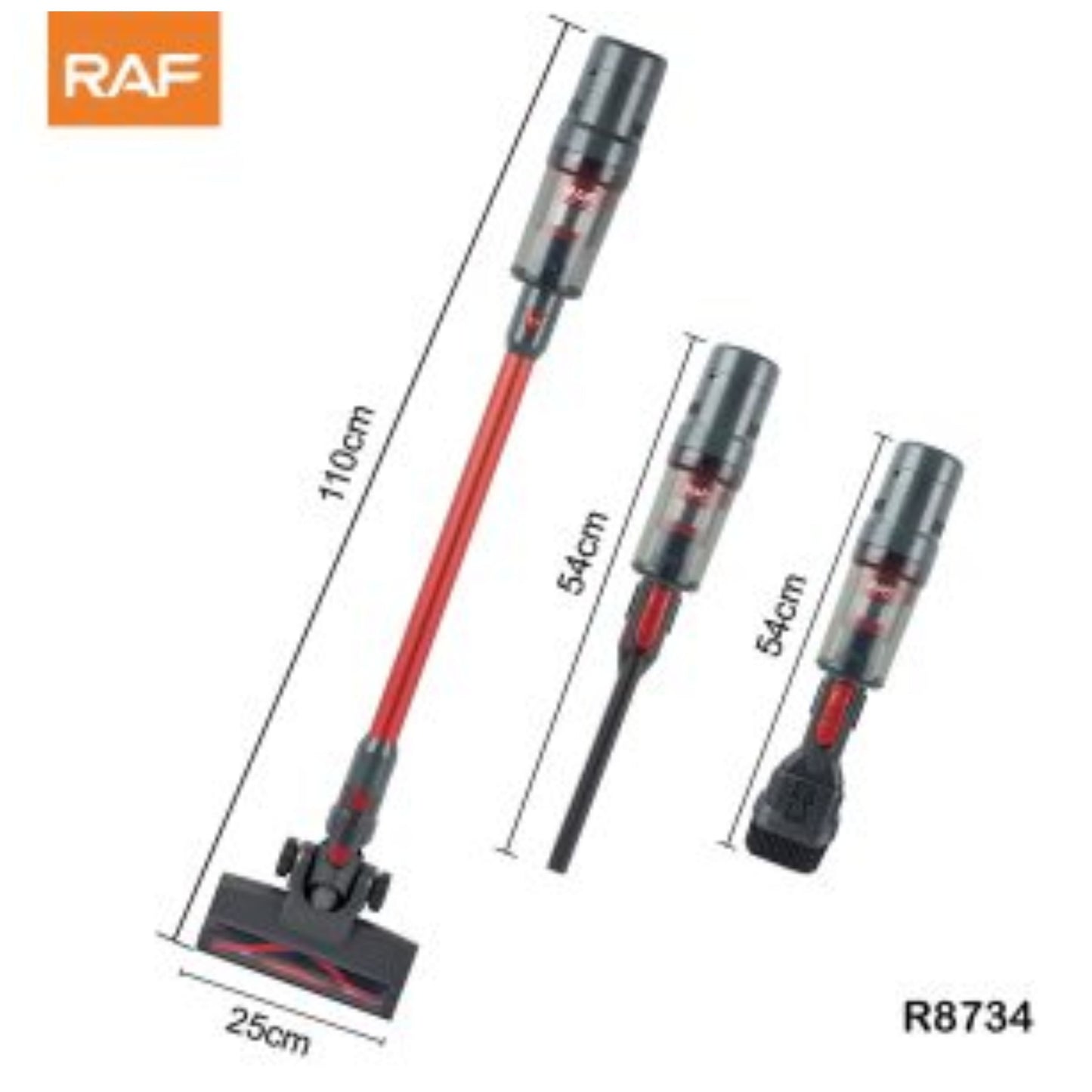 RAF Wireless Handheld Vacuum Cleaner 0.5Ltr-120Watt