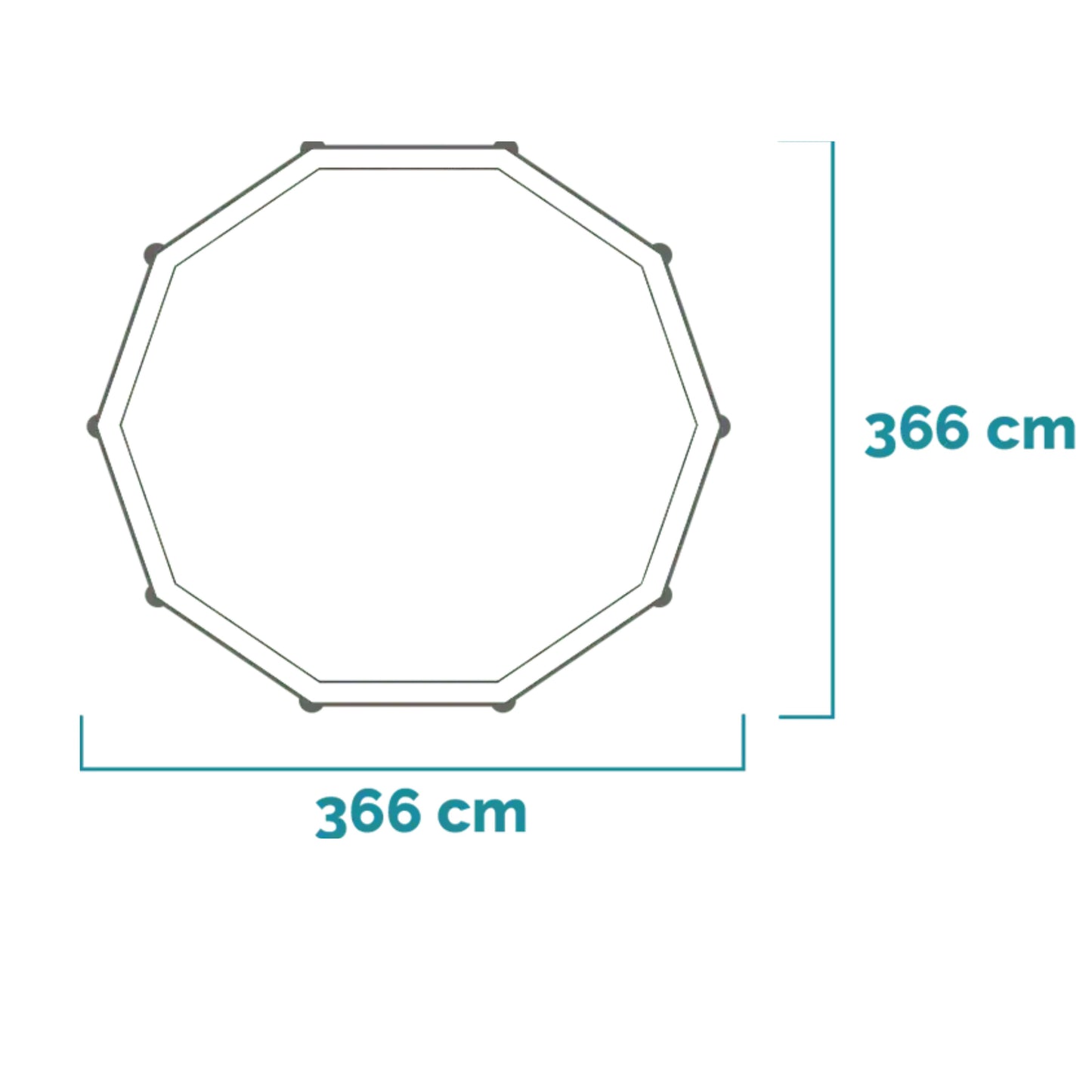intex - ROUND Metal Frame Pool Set 366cm x 76 cm