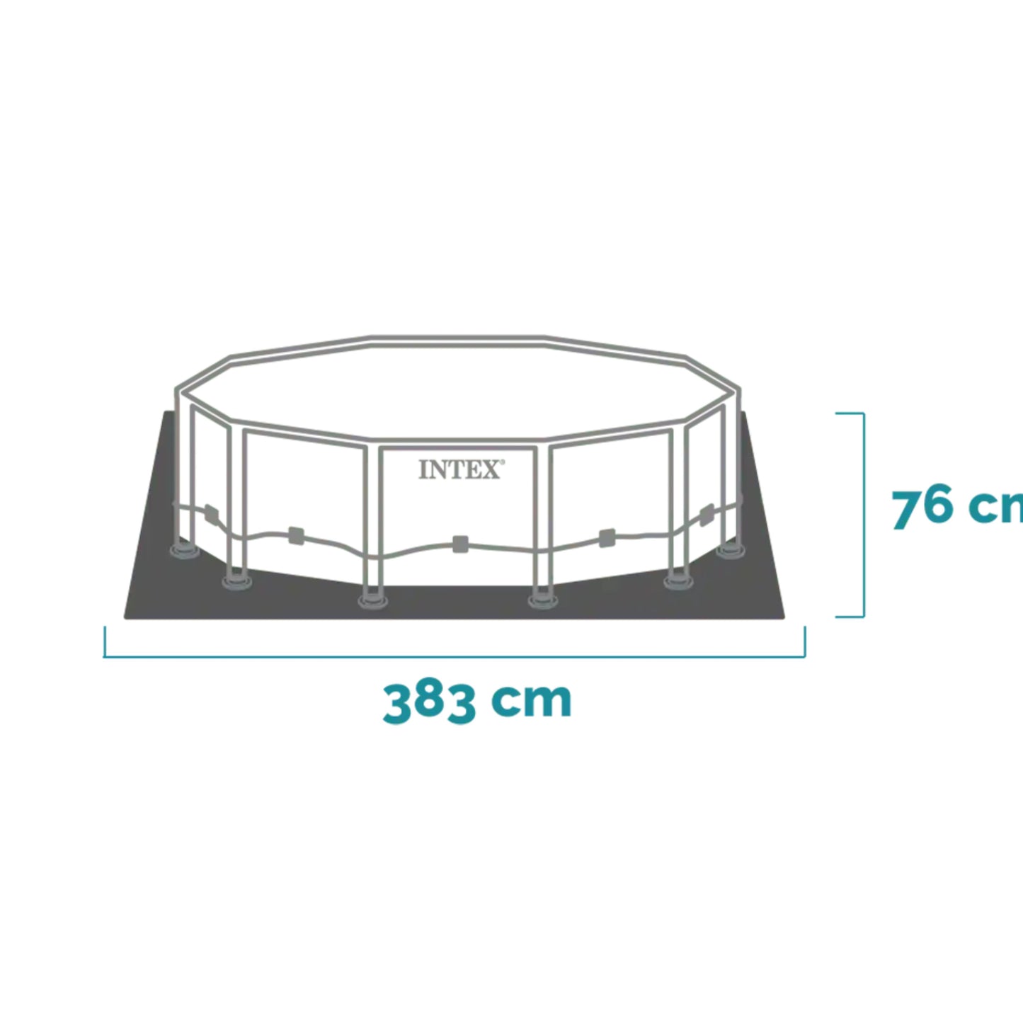 intex - ROUND Metal Frame Pool Set 366cm x 76 cm