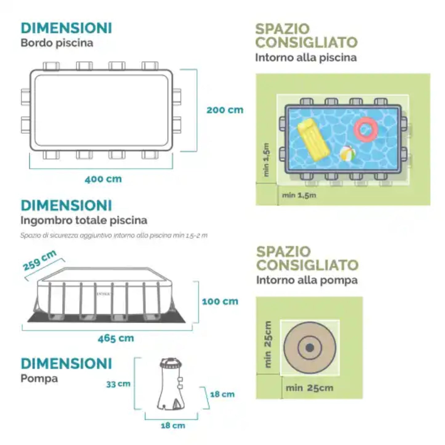 Chevron Prism Rectangular Pool Set 400cm x200cm x100cm