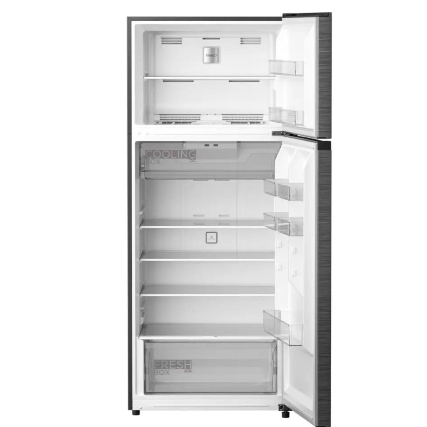Midea No Frost Refrigerator, 535 Litres, 2 Doors, Inverter, Digital - Silver - 183cm