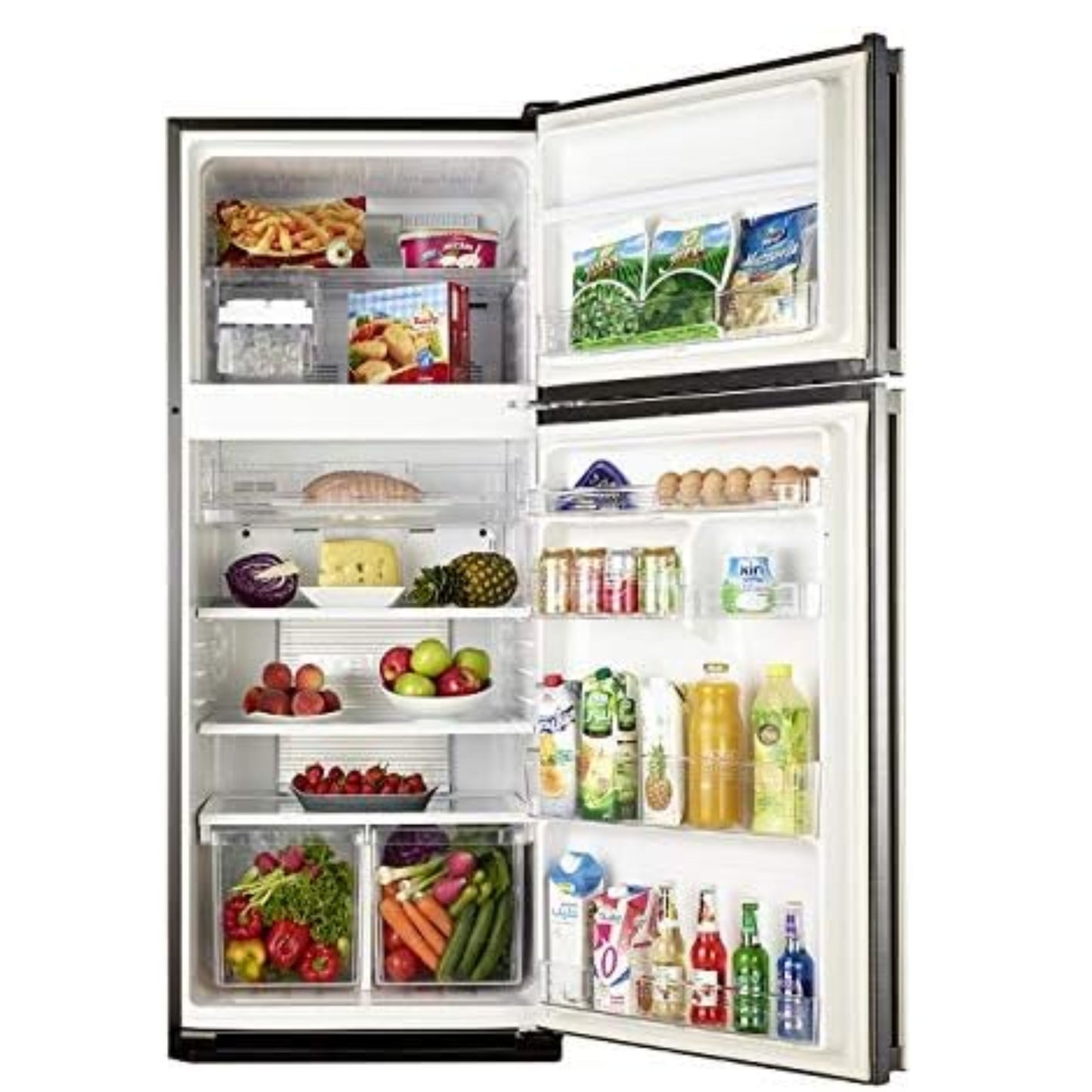 Sharp Fridge Black 167cm Height - stainless