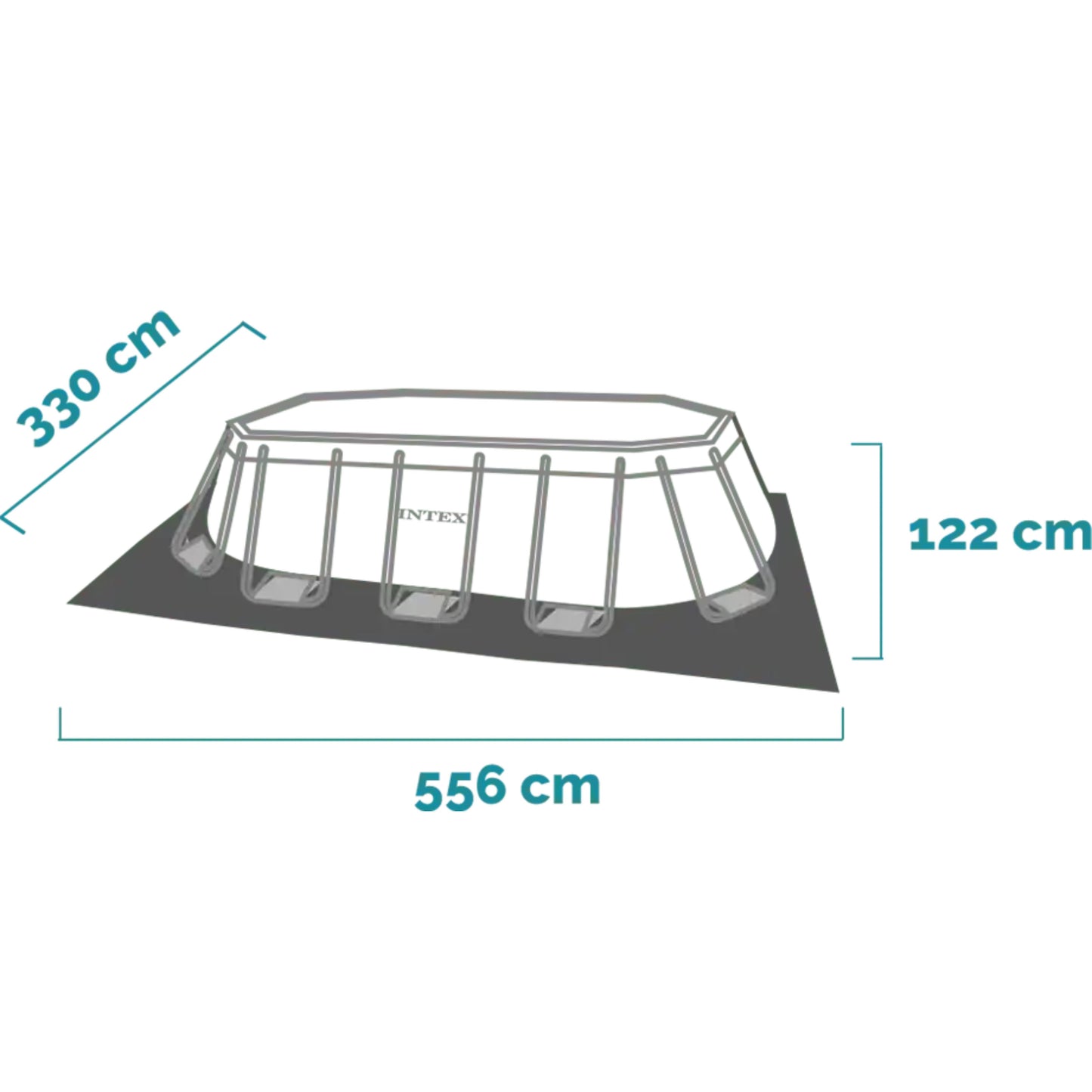intex Prism Frame Oval Pool Set 503cm x274cm x122cm
