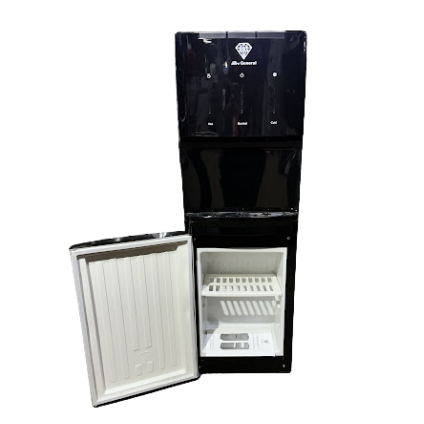 Ultra General Top load water dispenser with cabinet - Black